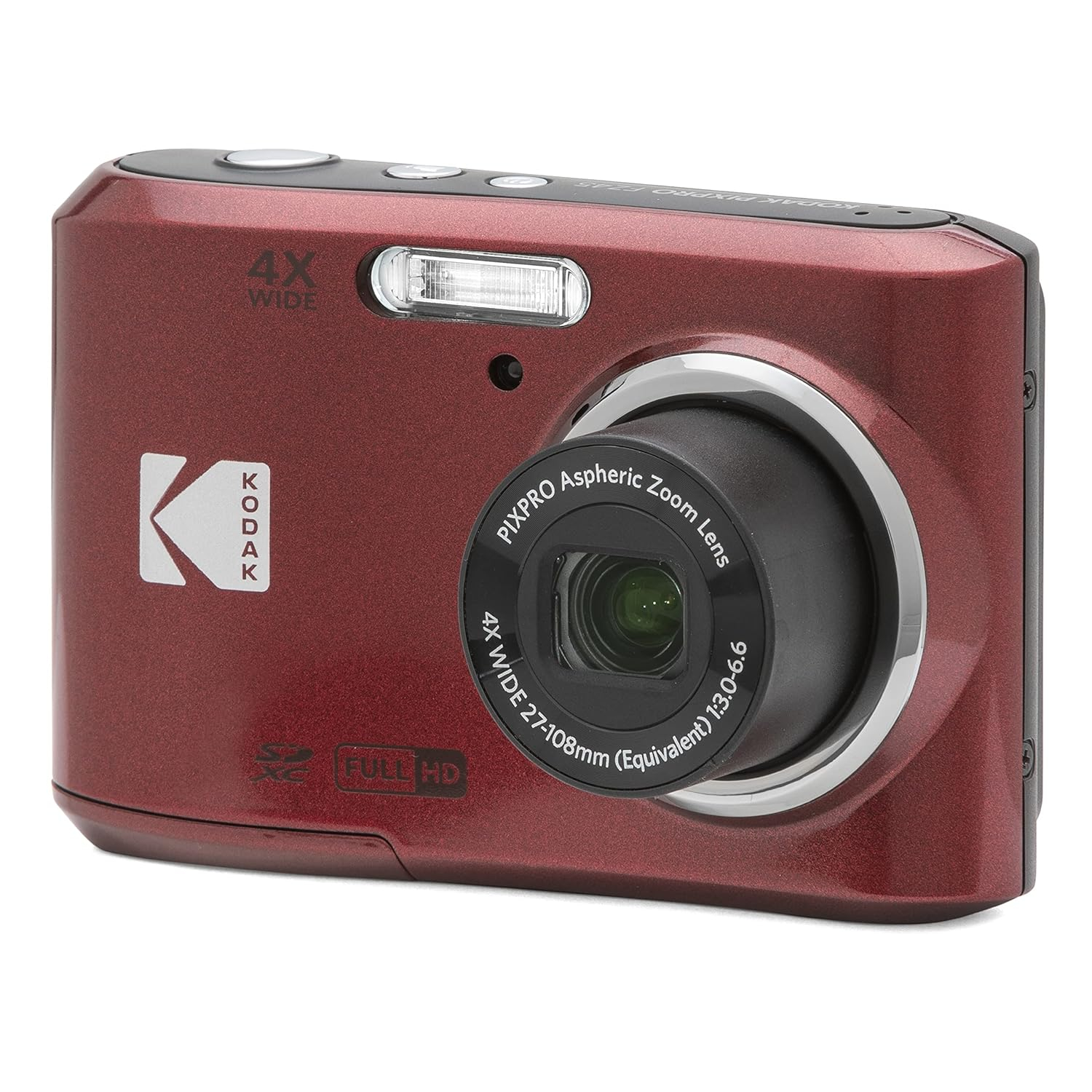 Kodak PIXPRO FZ45 Friendly Zoom Digital Camera (Red)