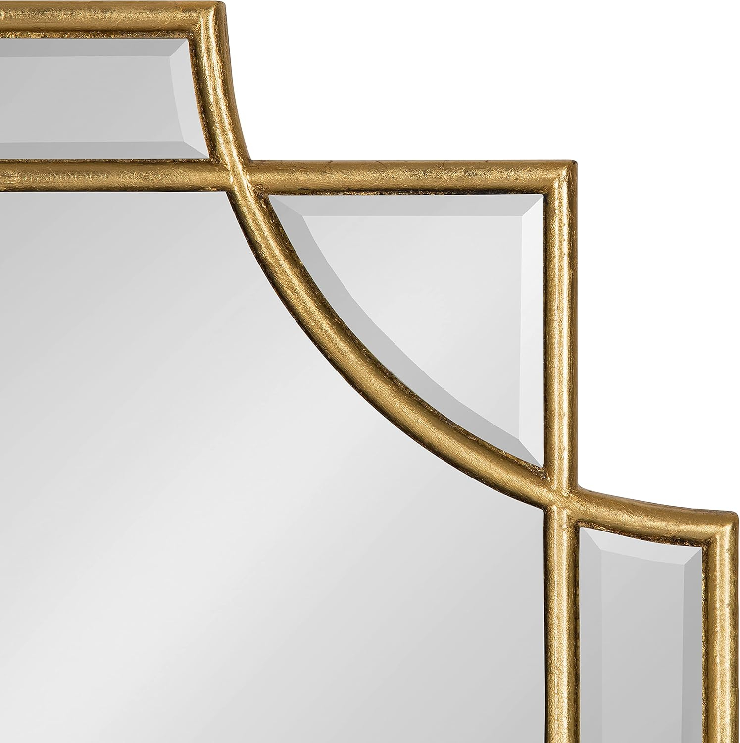 Kate and Laurel Minuette Glam Square Wall Mirror, 24" x 24", Gold, Elegant Traditional Home Decor With A Boho Charm