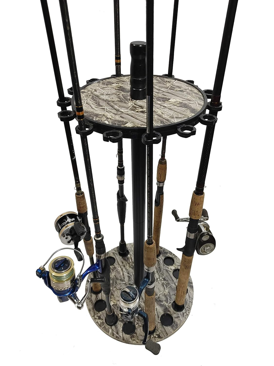 Old Cedar Outfitters Round Floor Rack for Fishing Rods and Reels, Holds up to 15 Rod and Reel Combos