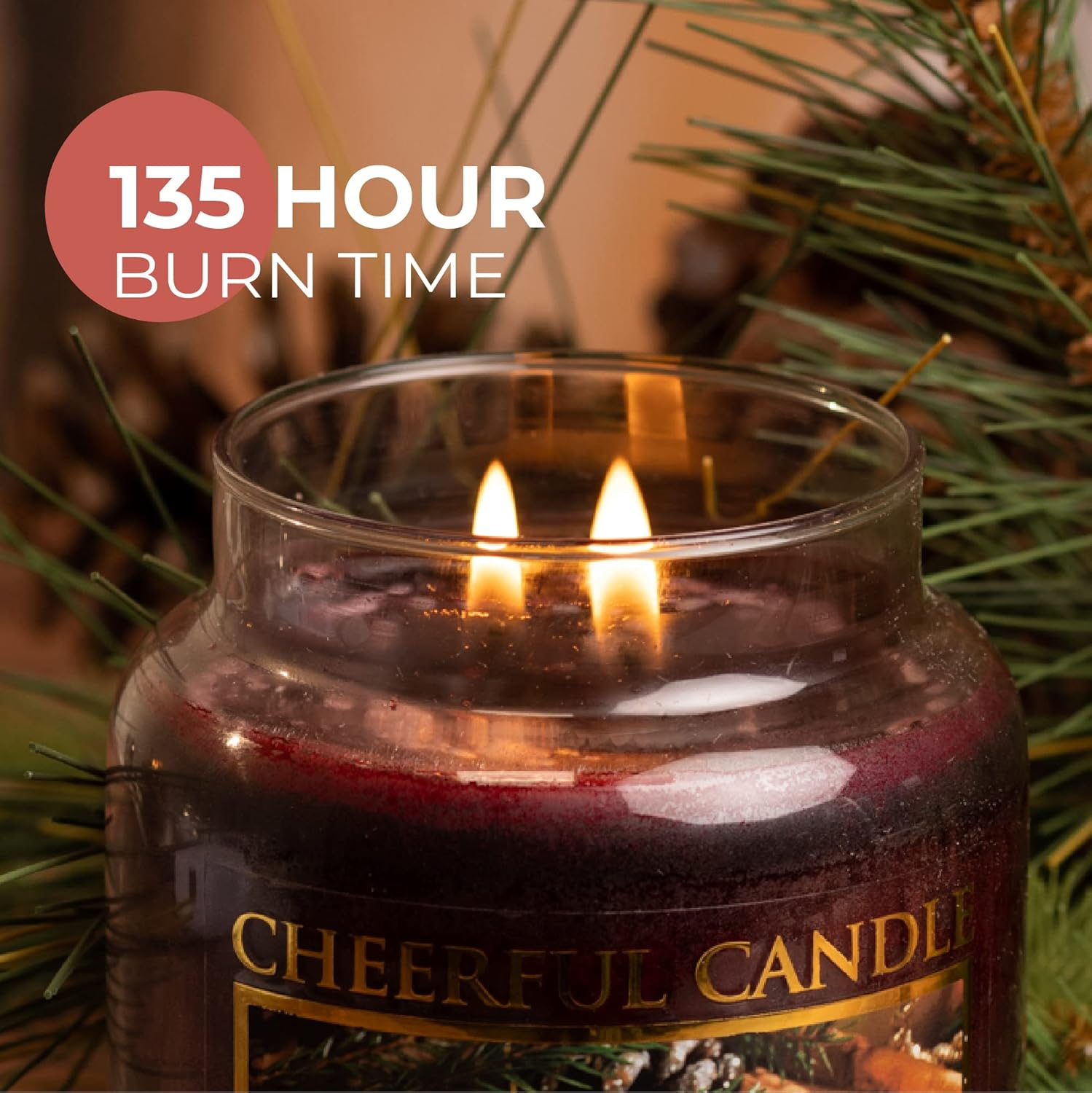 A Cheerful Candle LLC Holiday Homecoming Scented Jar Candle