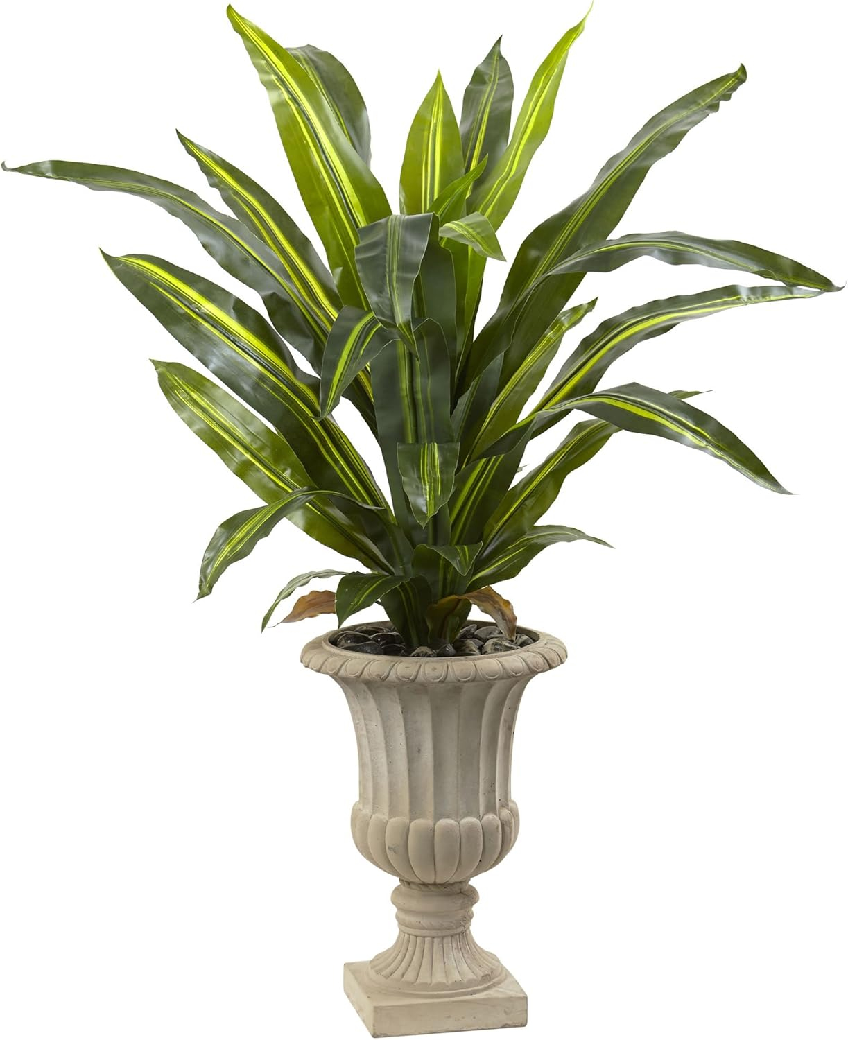Nearly Natural 5-ft Dracaena Plant with Urn (Real Touch)