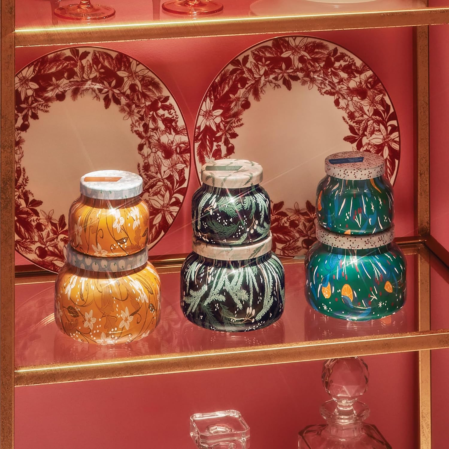Petite Multicolor Scented Jar Candle with Tropical Notes