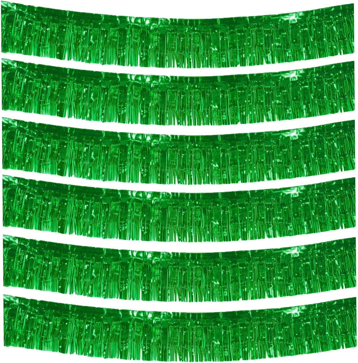 Beistle Green Metallic Plastic Fringe Drape Banner For Parade Floats Happy St Patrick‚Äôs Day Mardi Gras Decorations Tinsel Curtain Photo Booth Prop Backdrop Birthday Party Supplies