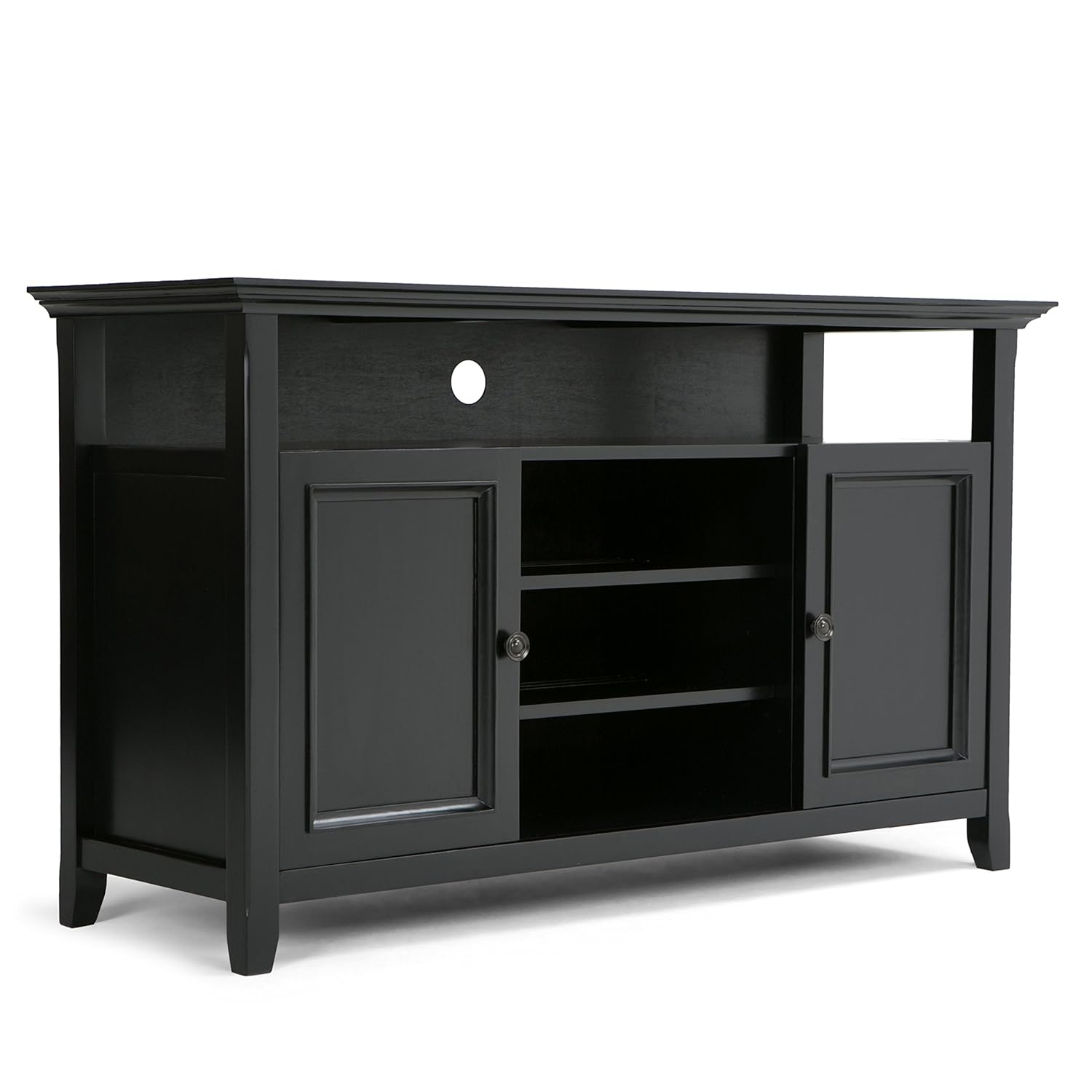Simpli Home Amherst 54" TV Stand in Black