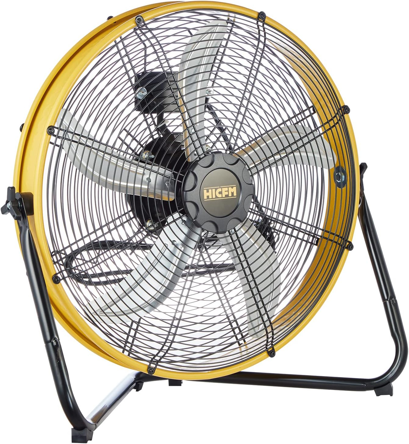 HiCFM 6300 CFM 20 inch Heavy Duty Shroud Fan with IP44 Enclosed Powerful 1/4 Motor, High Velocity Air Circulator for Workshop, Garage, Commercial or Industrial rooms - UL Safety Listed