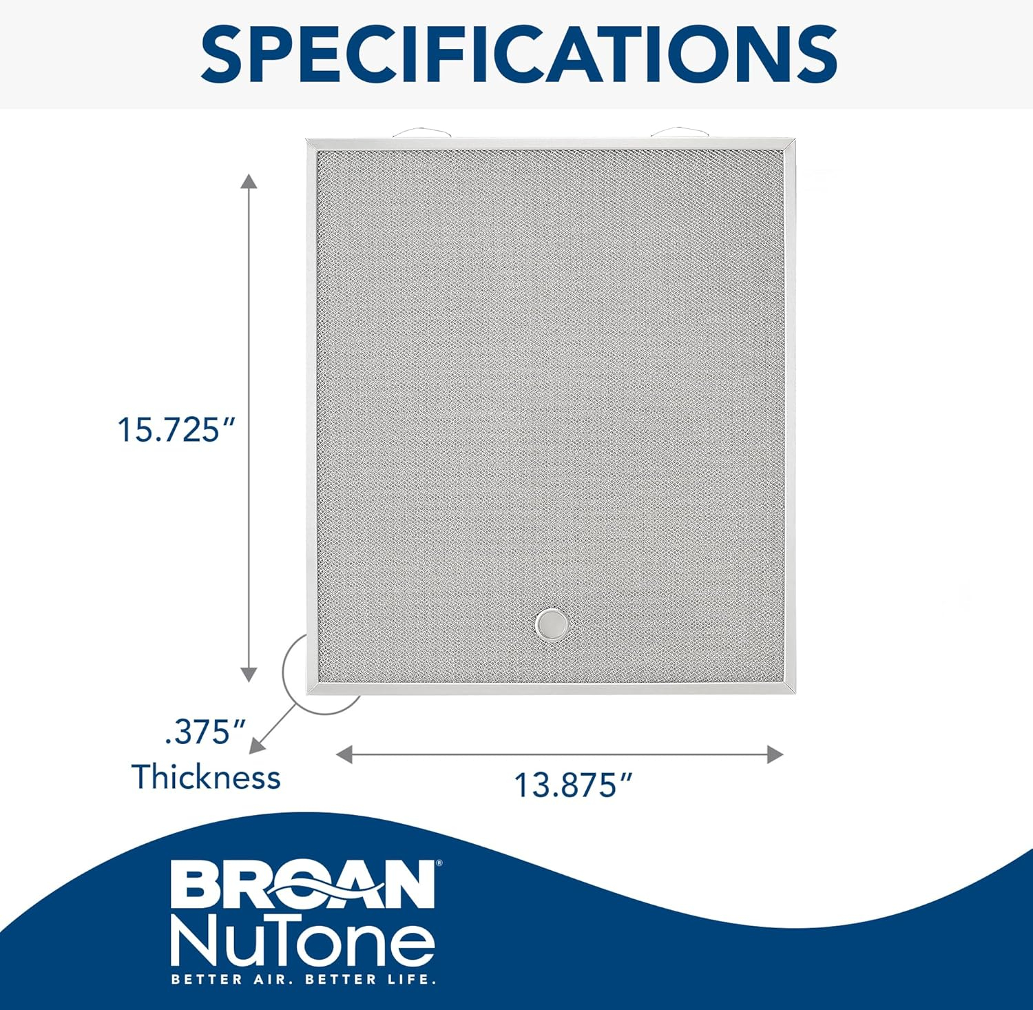 Broan-NuTone HPFAMM30 Replacement Micro Mesh Aluminum Grease Filters (C2) for 30 Range Hoods, (2-Pack)