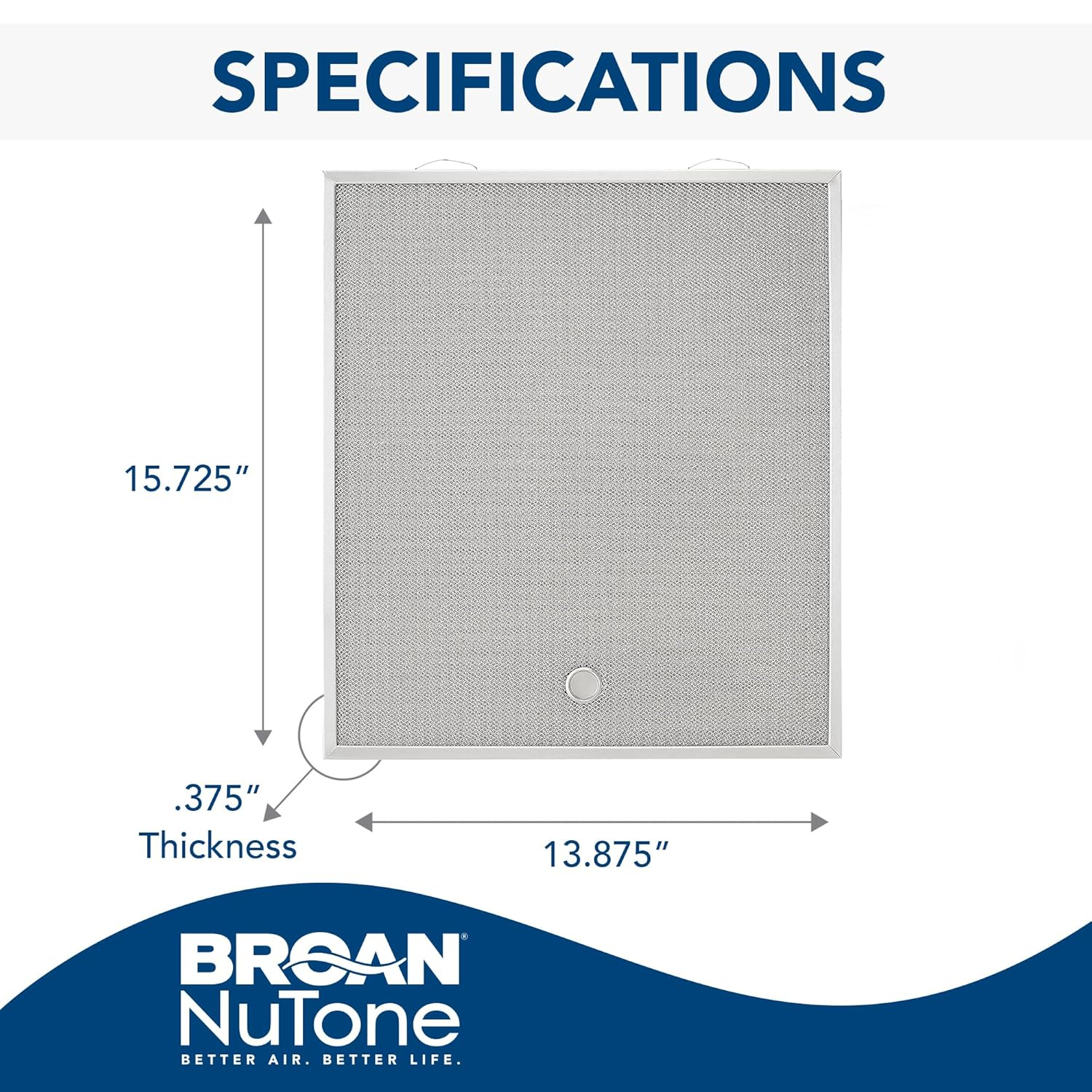Broan-NuTone HPFAMM30 Replacement Micro Mesh Aluminum Grease Filters (C2) for 30 Range Hoods, (2-Pack)