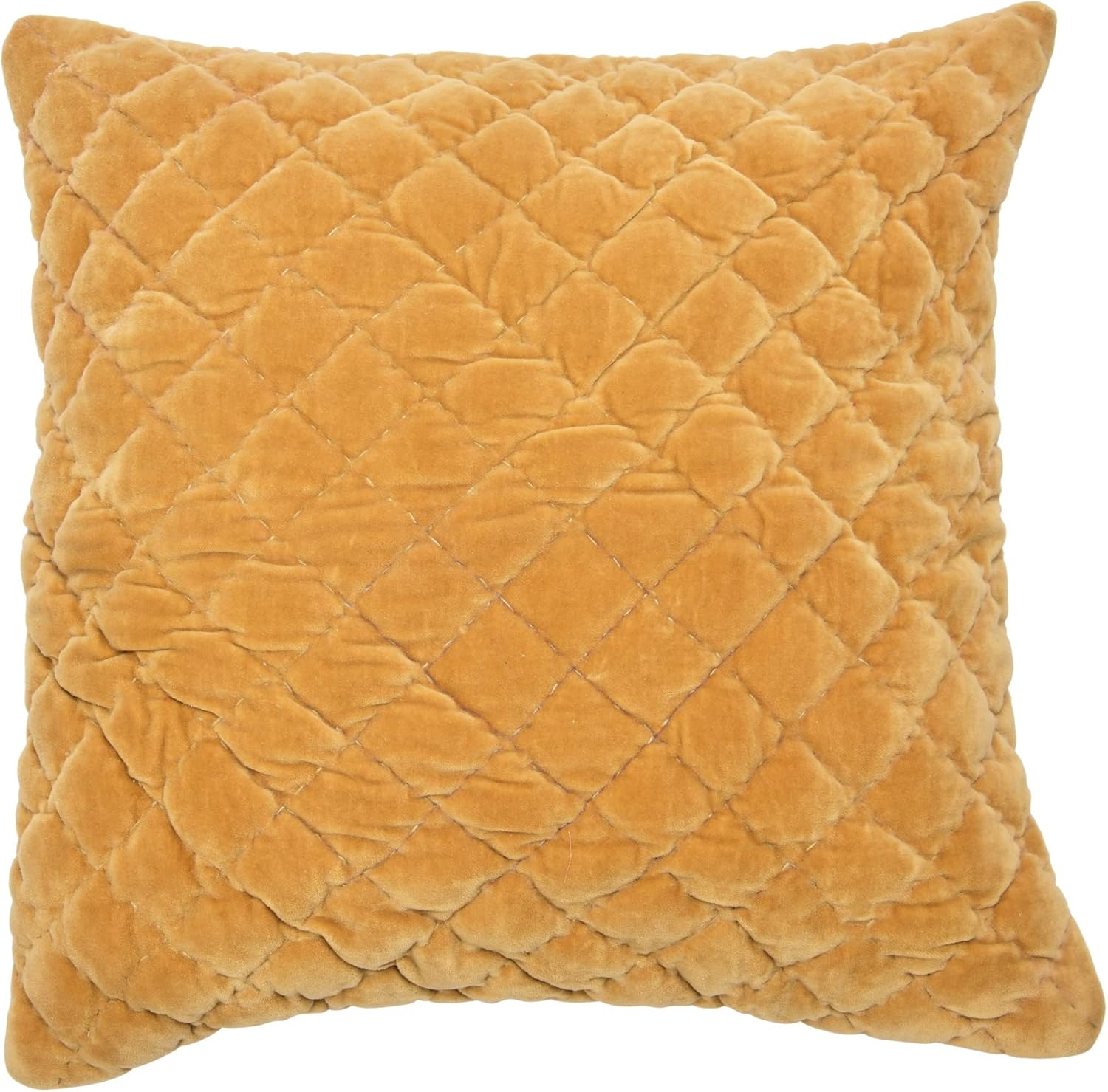 Creative Co-Op 20" Square Quilted Velvet Pillow Cover