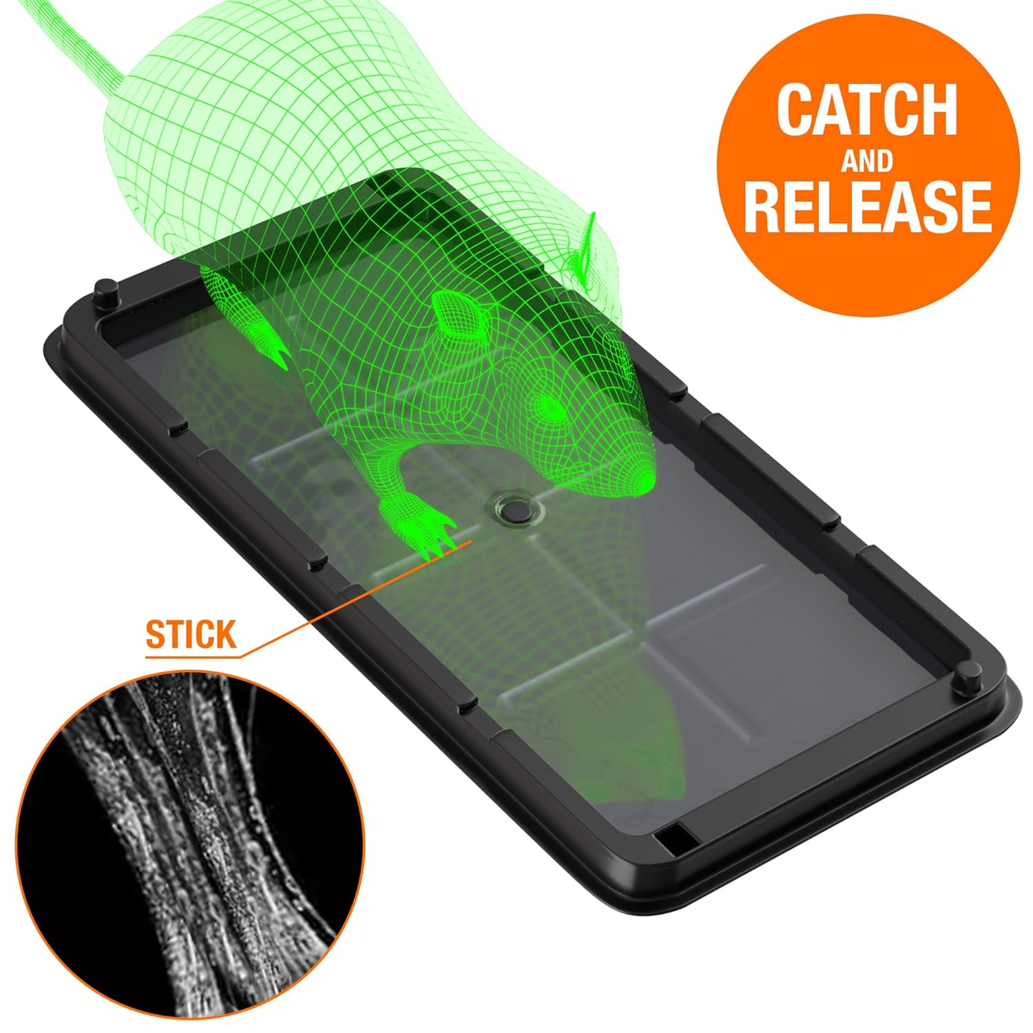 Mouse Traps Indoor for Home Rat Trap Heavy Duty-Sticky Snake Trap-12 Pre-Baited Glue Traps for Rodents