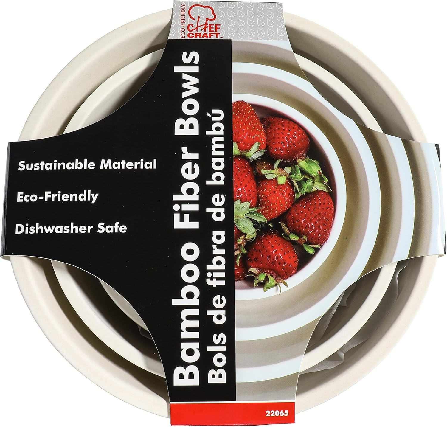 Natural Bamboo Fiber 4-Piece Mixing Bowl Set
