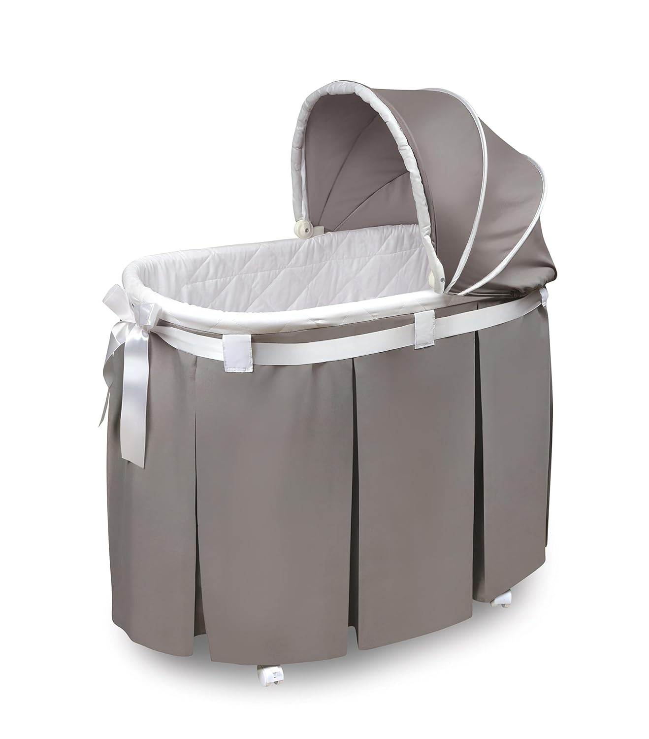 Badger Basket Wishes Oval Bassinet, Gray