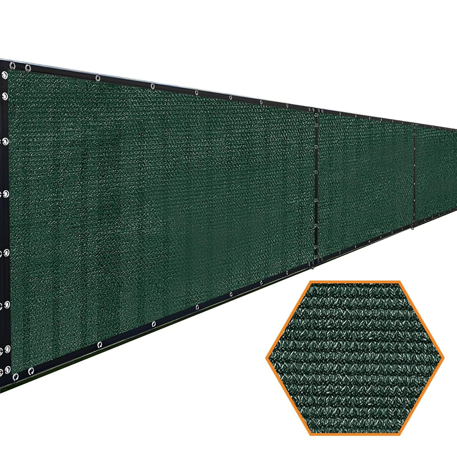 Xpose Safety Heavy Duty Privacy Screen Fence - 6’ x 50’ Green - 90% Visibility and UV Blocking - Easy Installation, Breathable Mesh for Yard, Garden, Greenhouse, Plant Nursery, Pet Kennel, Dog Run