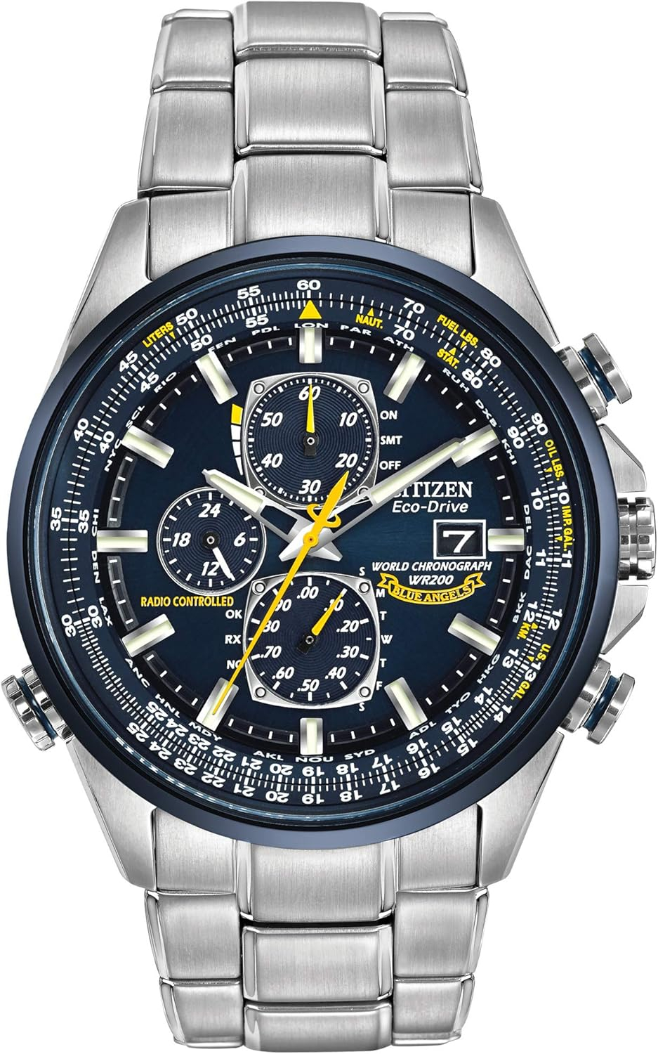 Citizen Men's Eco-Drive Blue Angels World Chronograph A-T Watch AT8020-54L