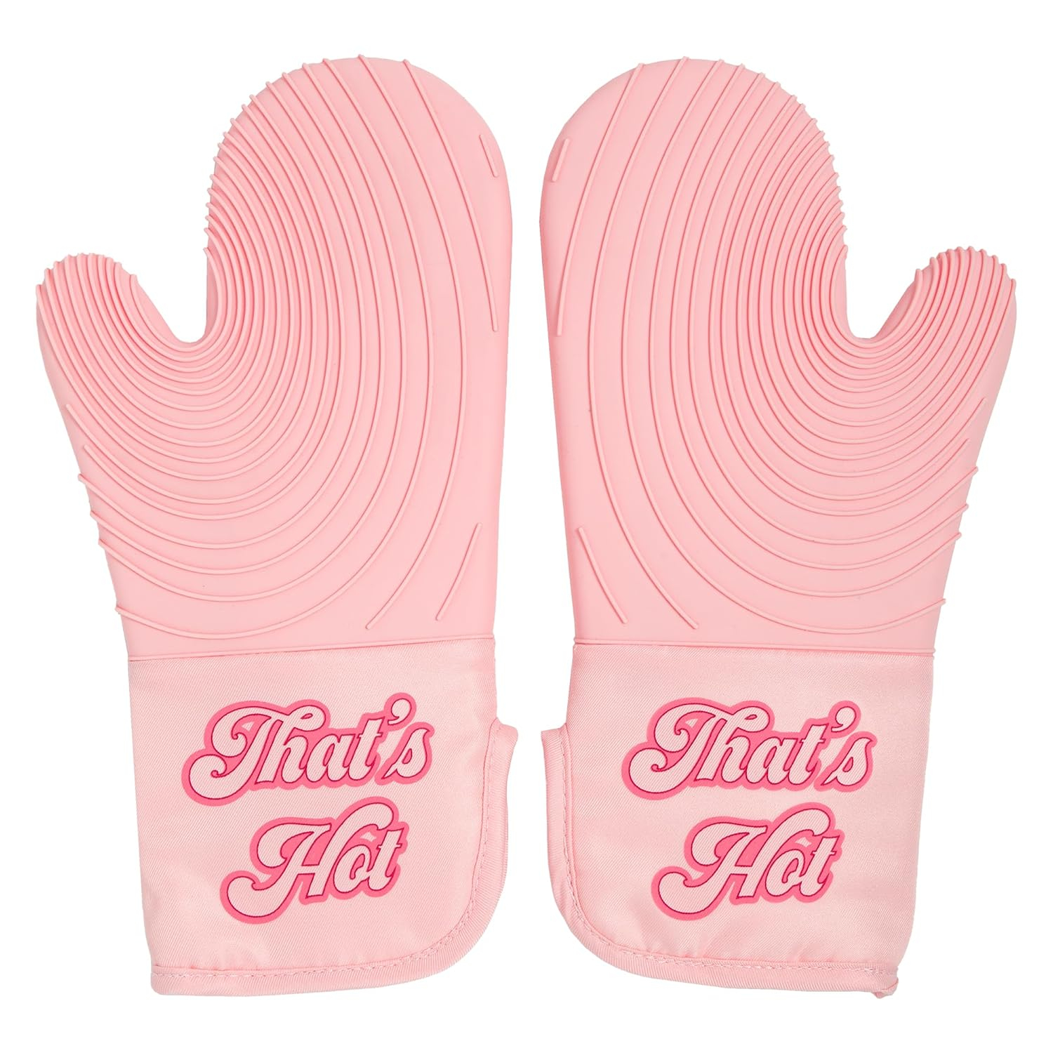 Paris Hilton THAT'S HOT Pink Oven Mitt Set, Heat Resistant Pot Holders Featuring Non-Slip Textured Silicone Grips, 2-Piece Set, Pink YUN8 YUN8