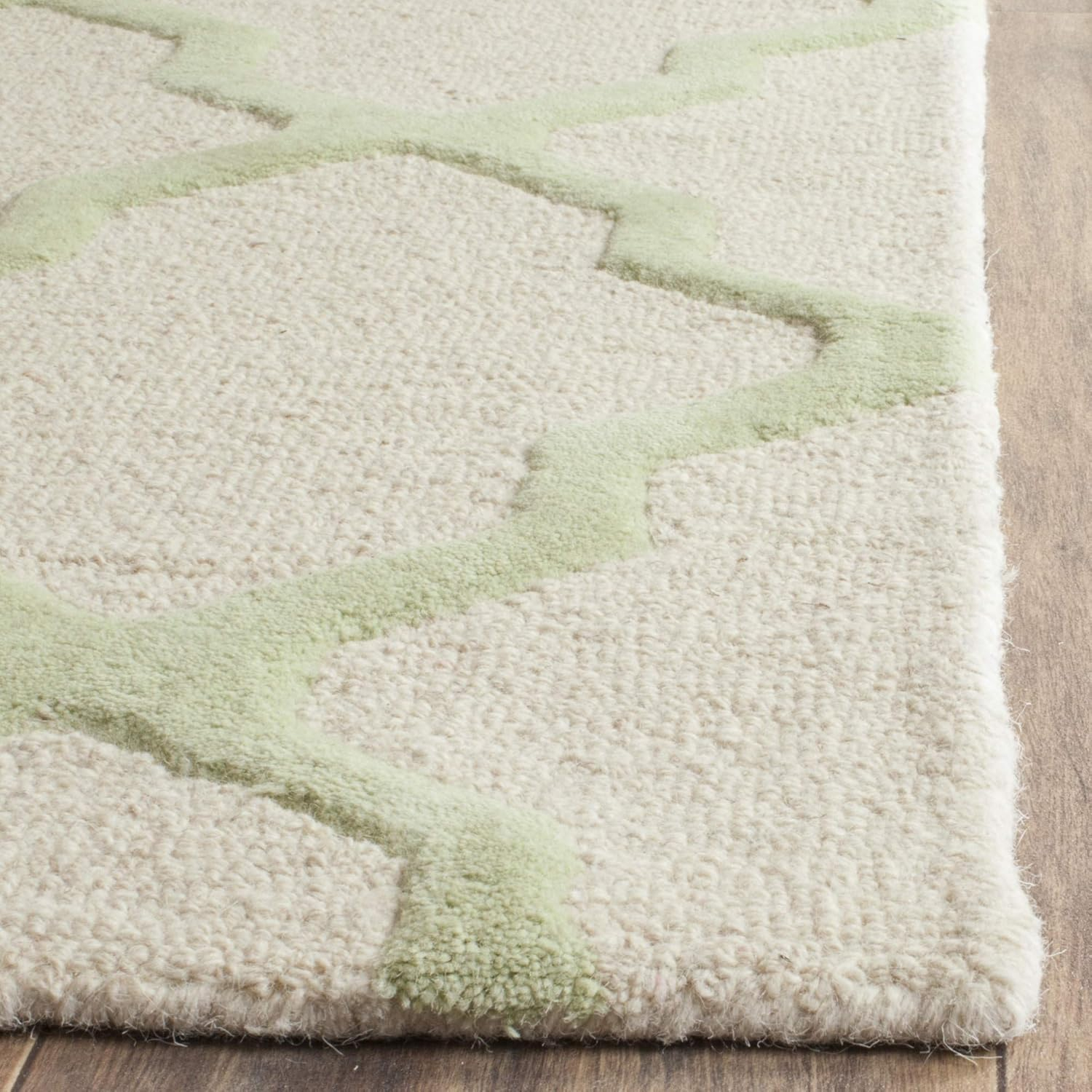 SAFAVIEH Cambridge Liam Geometric Wool Area Rug, Ivory/Beige, 8' x 10'