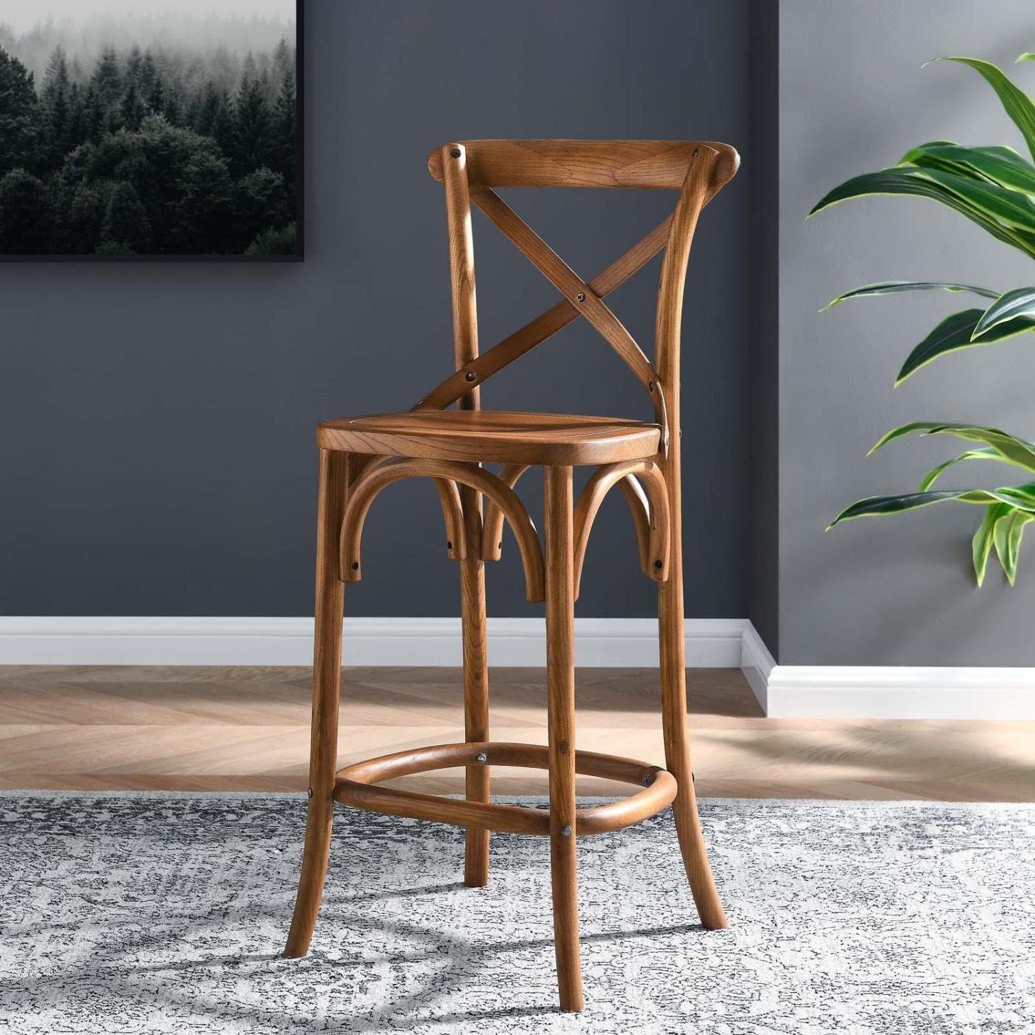 Farmhouse Charm meets Contemporary Style: Exquisite Gear Bar Stool