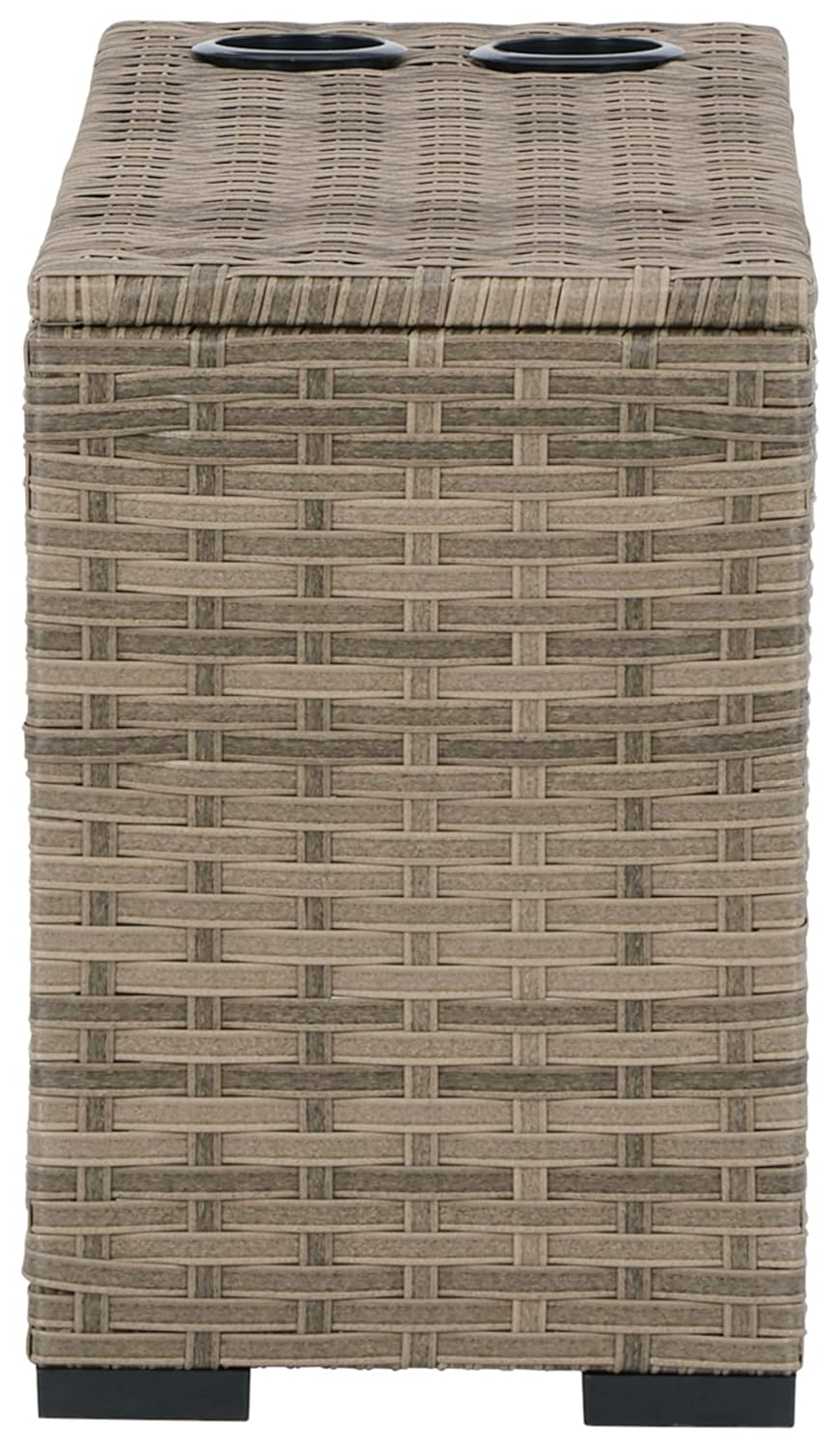 Signature Design by Ashley Contemporary Calworth Outdoor Console, Beige