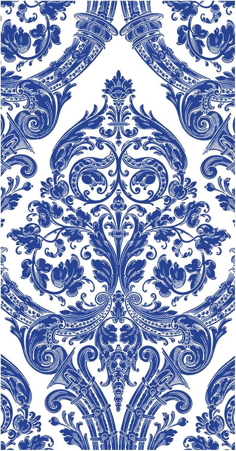 Ideal Home Range 16-Count 3-Ply Paper Guest Towel Napkins, Blue Grandeur
