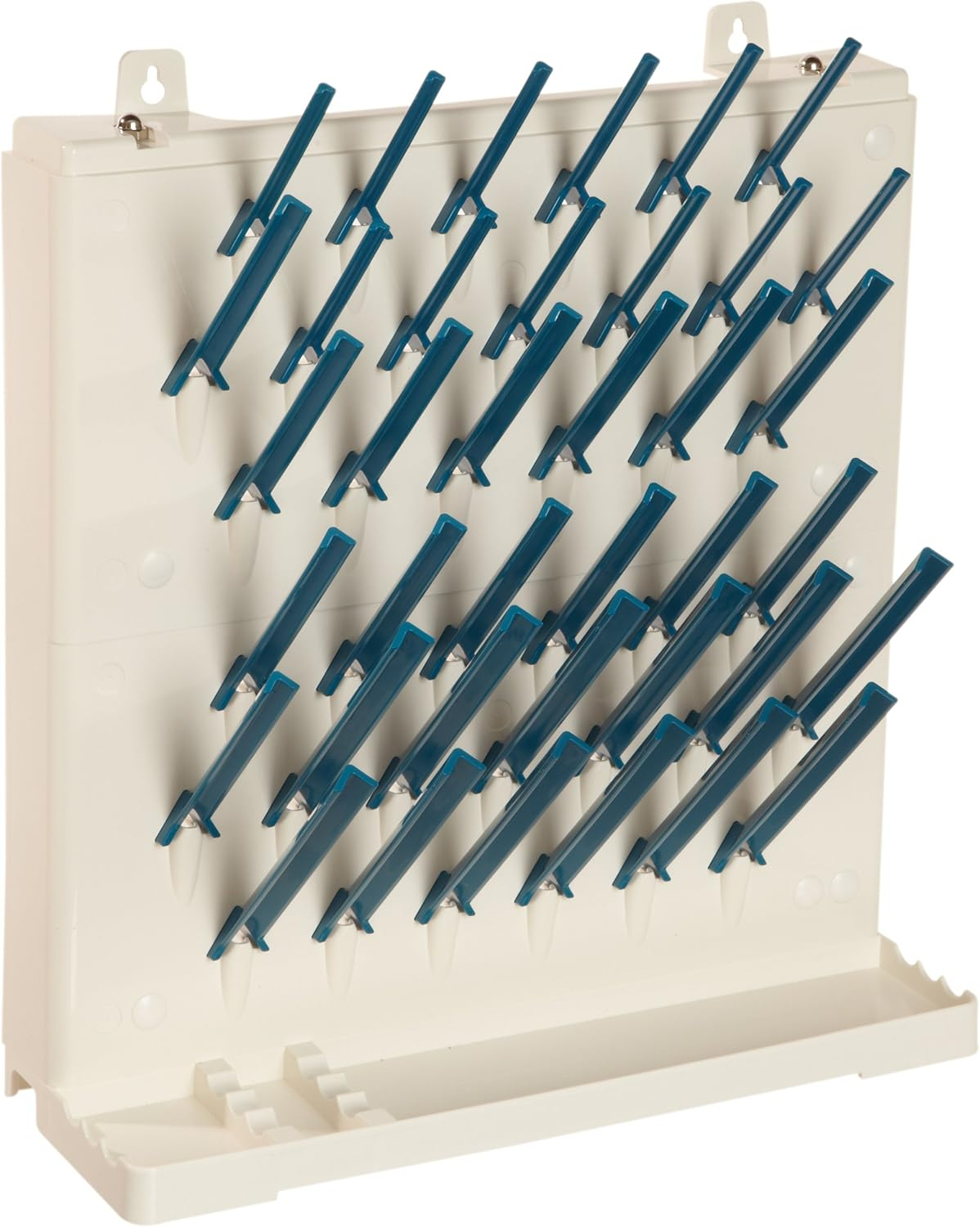 SP Bel-Art Lab-Aire II Single-Sided Non-Electric Wallmount Glassware Dryer; 2 Tier, 14.75 x 5 x 16.4 in. (F18933-0014)