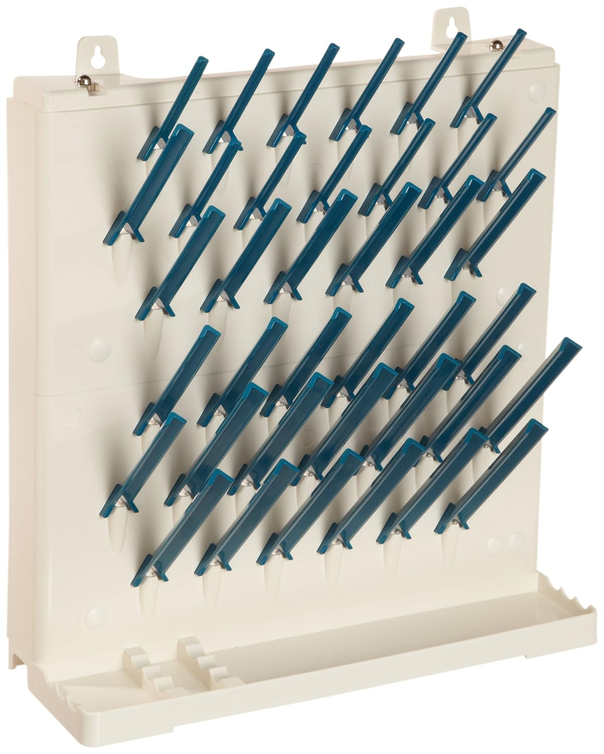 SP Bel-Art Lab-Aire II Single-Sided Non-Electric Wallmount Glassware Dryer; 2 Tier, 14.75 x 5 x 16.4 in. (F18933-0014)