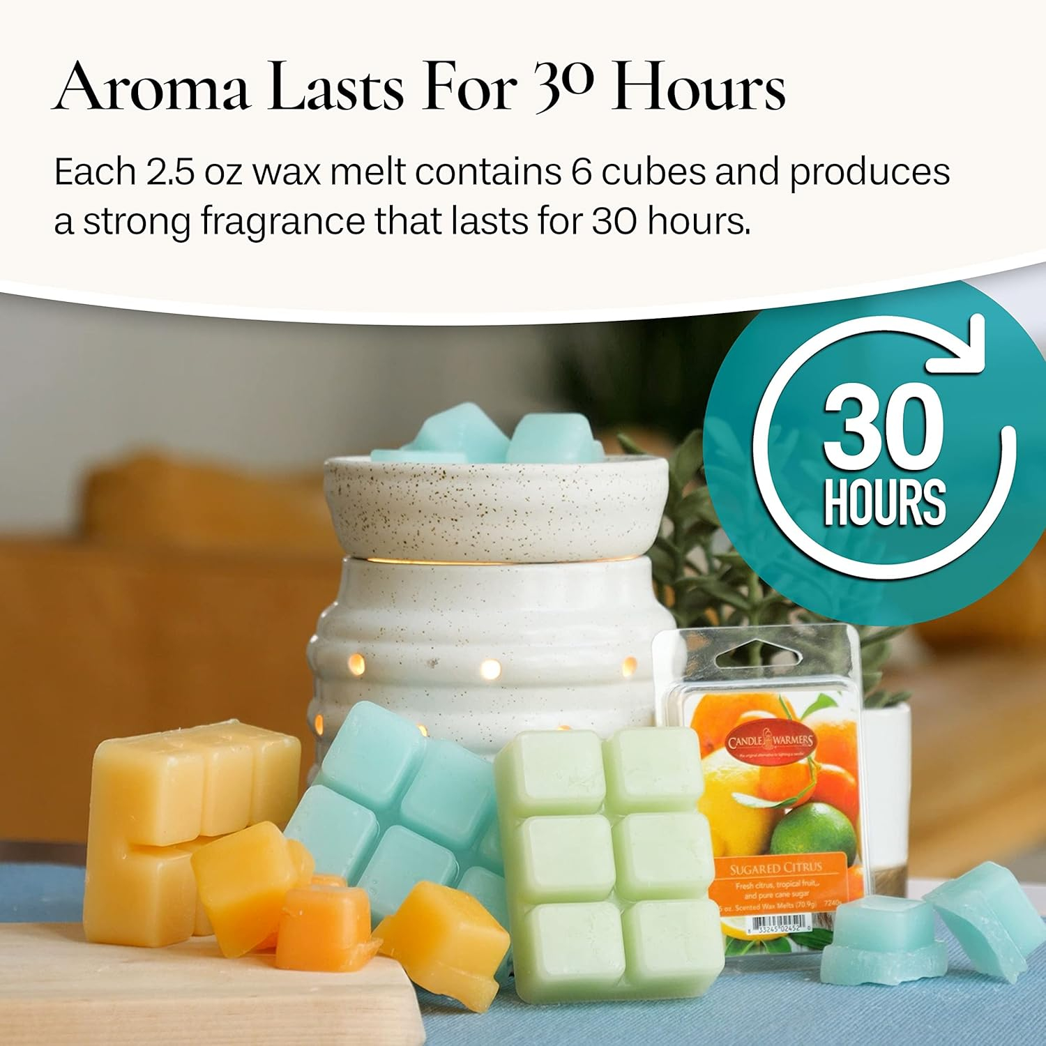 Candle Warmers Etc Classic Wax Melts 2.5oz, Roasted Espresso Fragrance (4-Pack) – Each Pack has x4 2.5 oz Wax Melts and 30 Hours of Fragrance – Perfect for bedrooms, Living Rooms, and bathrooms