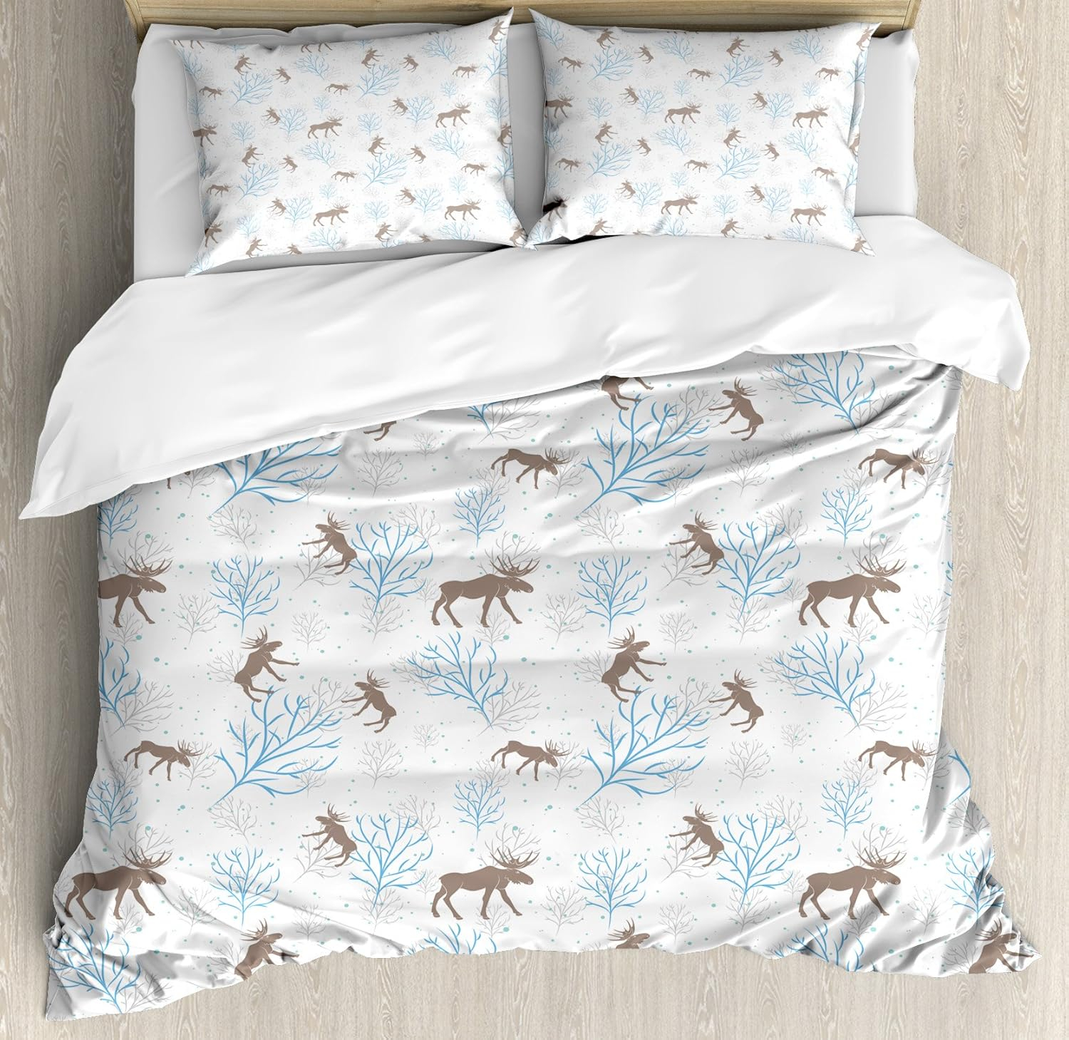 Ambesonne Moose Modern & Contemporary Duvet Cover Set