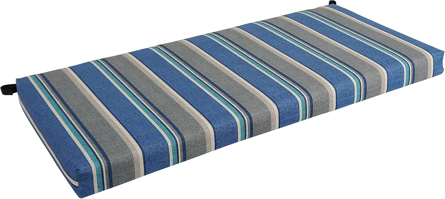 Blazing Needles 54-inch by 19-inch Patterned Outdoor Spun Polyester Bench Cushion 954X19-REO-65
