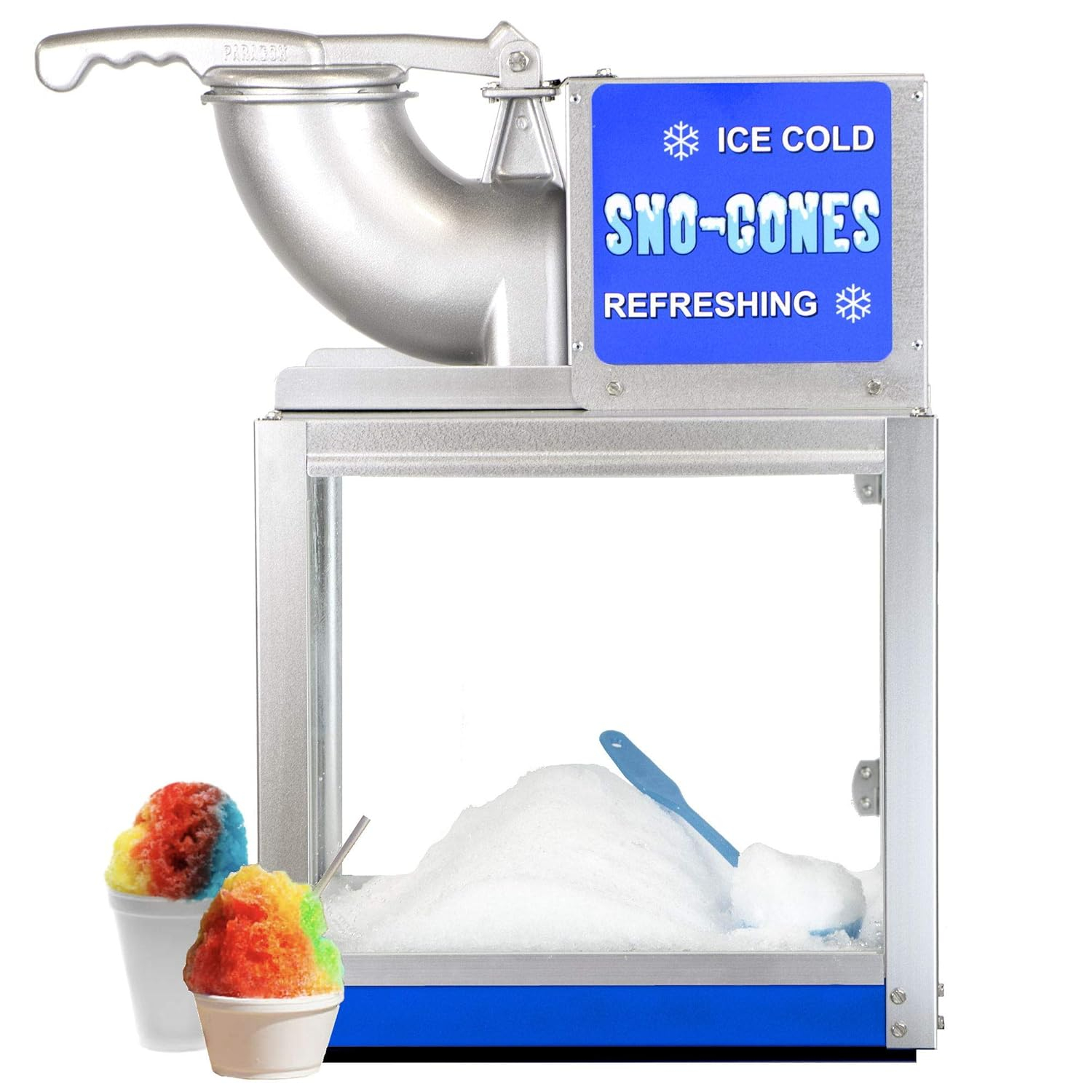 Paragon Simply-A-Blast Heavy Duty Snow Cone Machine, Silver, Standard