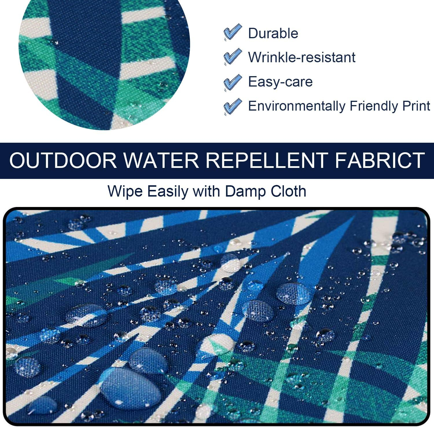 NettyPro Patio Cushion Covers Replacement 2 Pack Water Repellent UV Resistant Outdoor Chair Seat Cushion Slipcover, 20 x 18 x 4 Inch