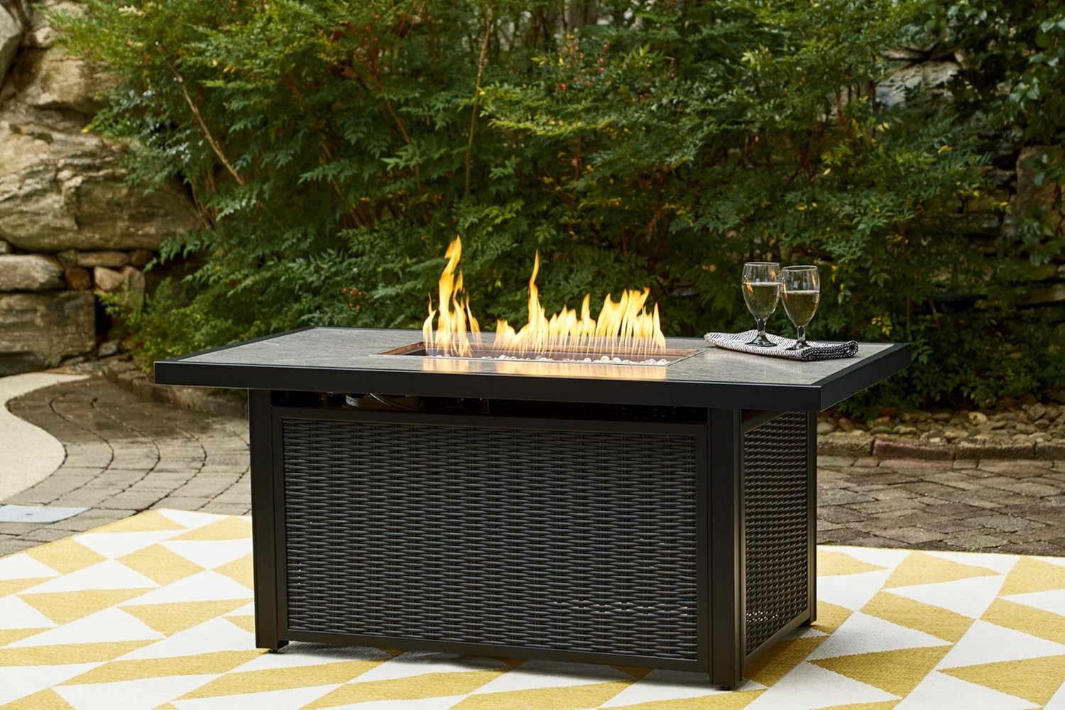 Signature Design by Ashley Beachcroft Black & Gray Outdoor Fire Pit Table