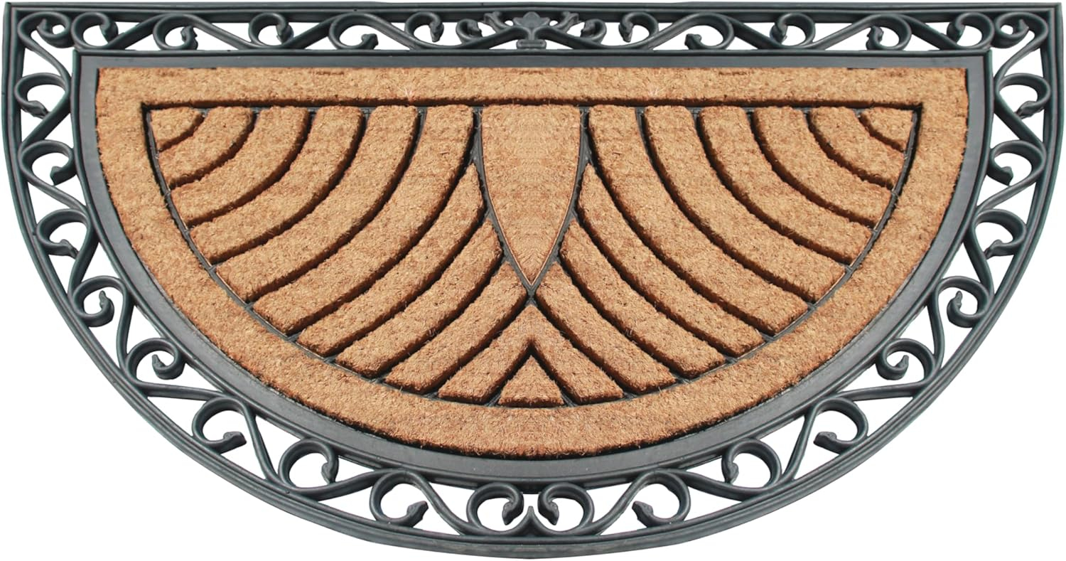 A1HC Natural Coir & Rubber Door Mat, 30"x48" – Thick, Durable, Heavy Duty, Anti-Shed, Fade-Resistant, Long-Lasting Outdoor Entrance Large Doormat for Front Porch