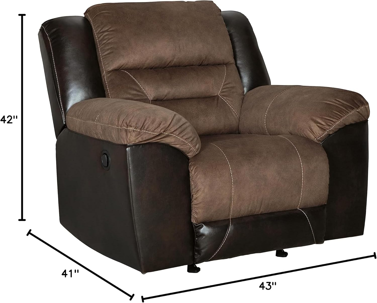 Signature Design by Ashley Earhart Rocker Recliner in Chestnut