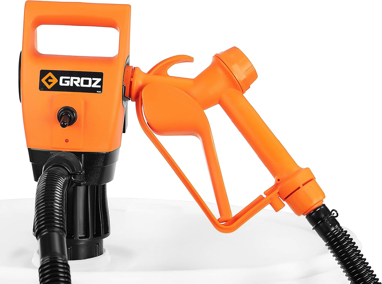 GROZ Electric Drum Pump | 12V DC | Adjustable 33.5-49" Tube for 55 Gal Drums | Multi-Fluid Transfer (45503)