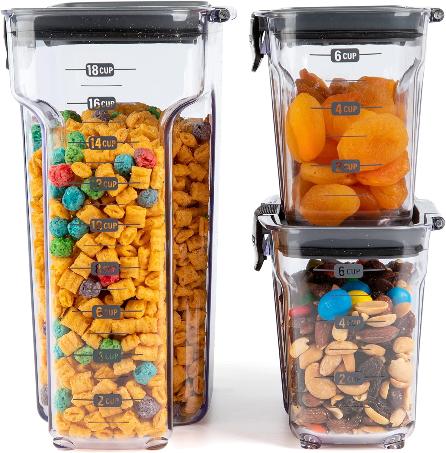 Progressive Large Cereal ProKeeper+ Food Storage Container, 18 Cups, Grey