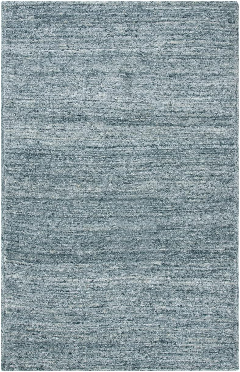SAFAVIEH Himalaya Flanagan Solid Area Rug, Blue/Gold, 6' x 9'