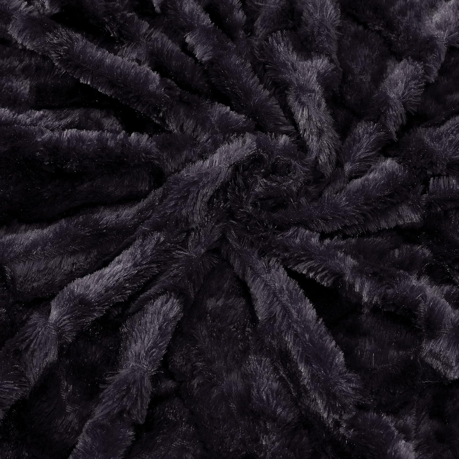 Modern Threads Luxury Textured Faux Fur Throw, 50 x 60, Eggplant