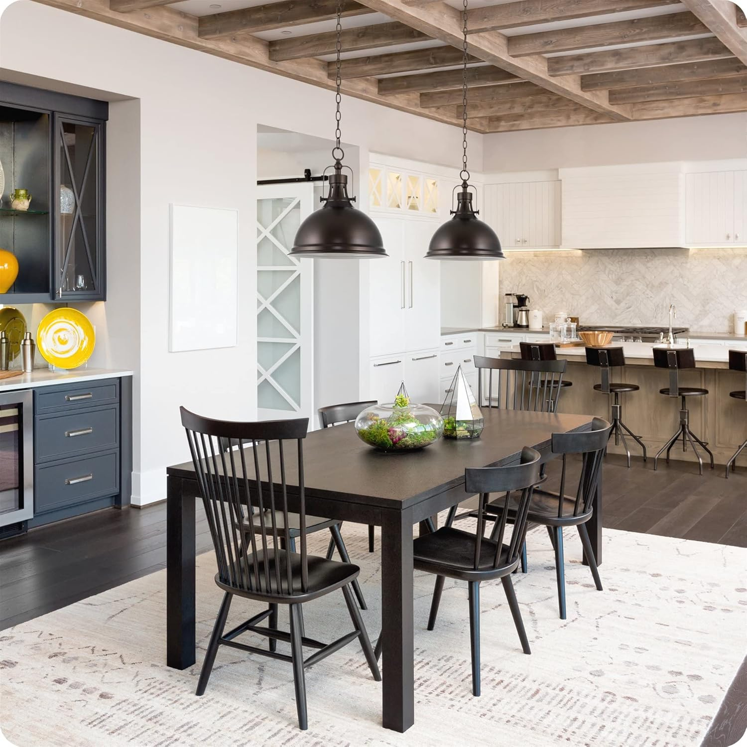 Kira Home Belle 14" Modern Industrial Pendant Light, Adjustable Hanging Height, Oil Rubbed Bronze Finish