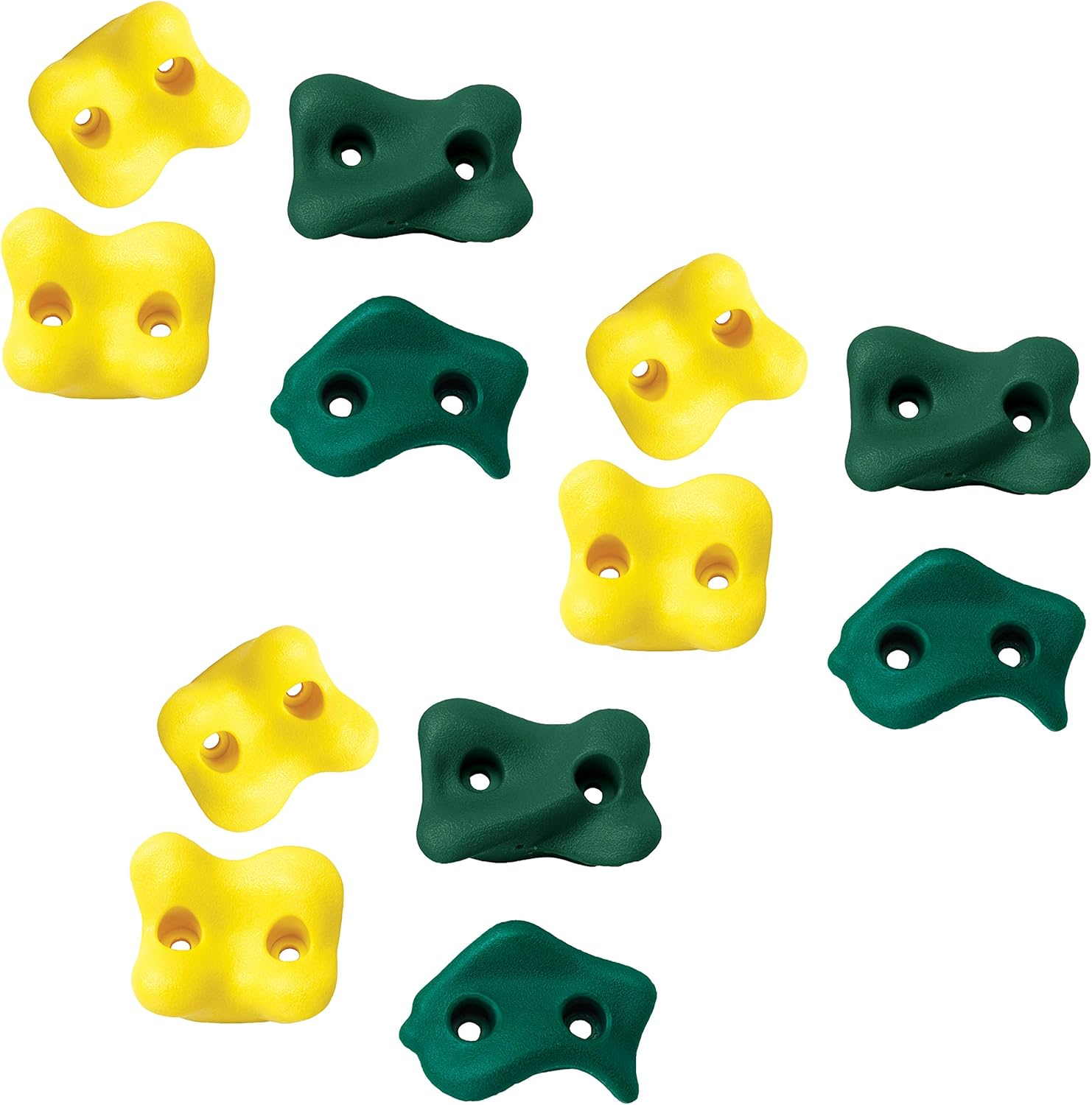Swing-N-Slide Climbing Rocks - Green and Yellow (12-Pack)
