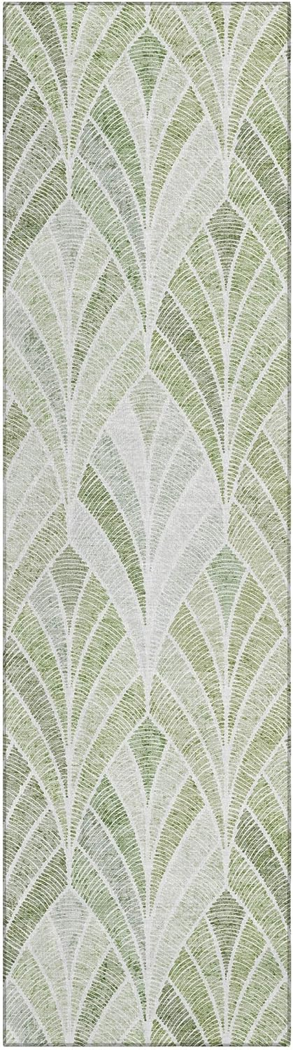 Addison Rugs Chantille ACN851 Sage 2'3" x 7'6" Indoor/Outdoor Hallway Runner Rug, Machine Washable, Stain Resistant, Easy Clean, Non Shedding, for Kitchen, Bathroom, Laundry and Bedroom