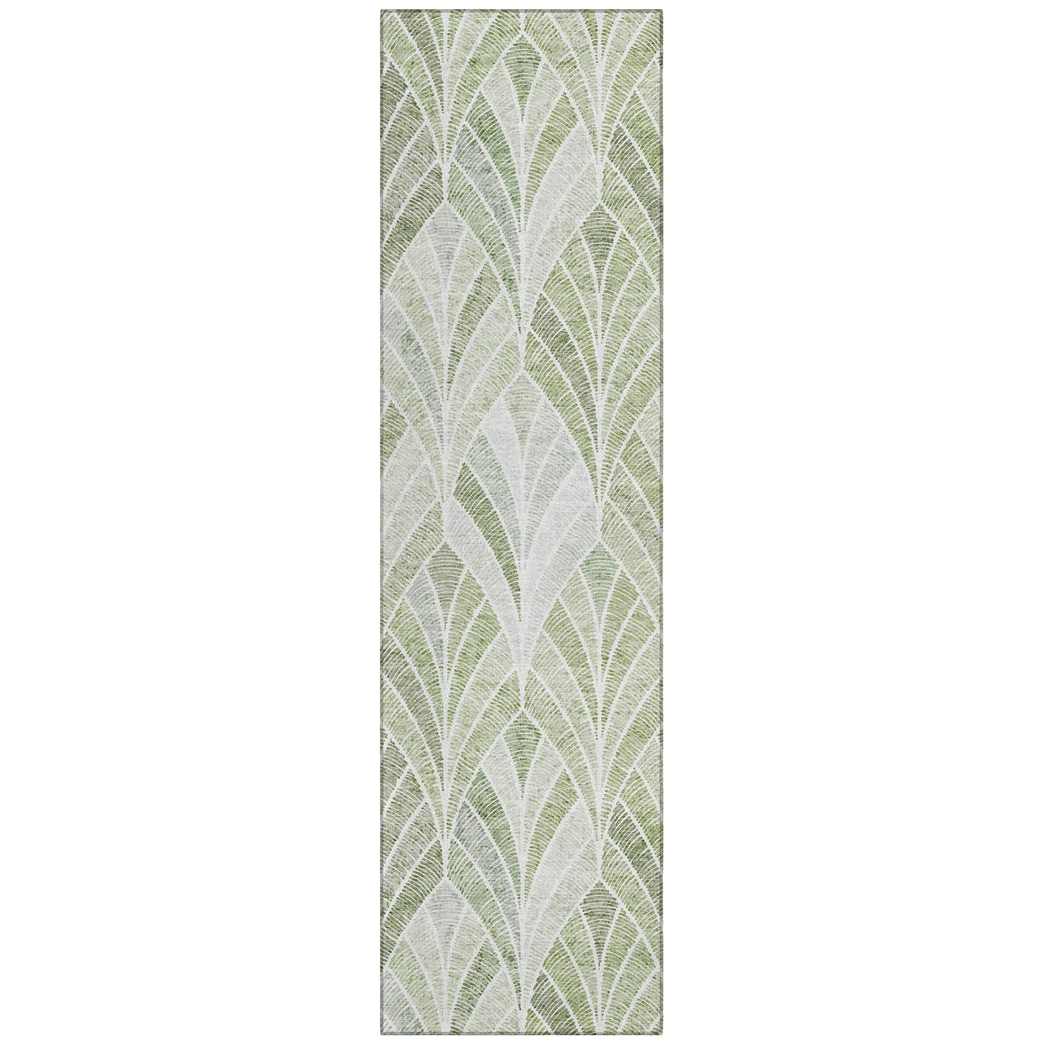 Addison Rugs Chantille ACN851 Sage 2'3" x 7'6" Indoor/Outdoor Hallway Runner Rug, Machine Washable, Stain Resistant, Easy Clean, Non Shedding, for Kitchen, Bathroom, Laundry and Bedroom