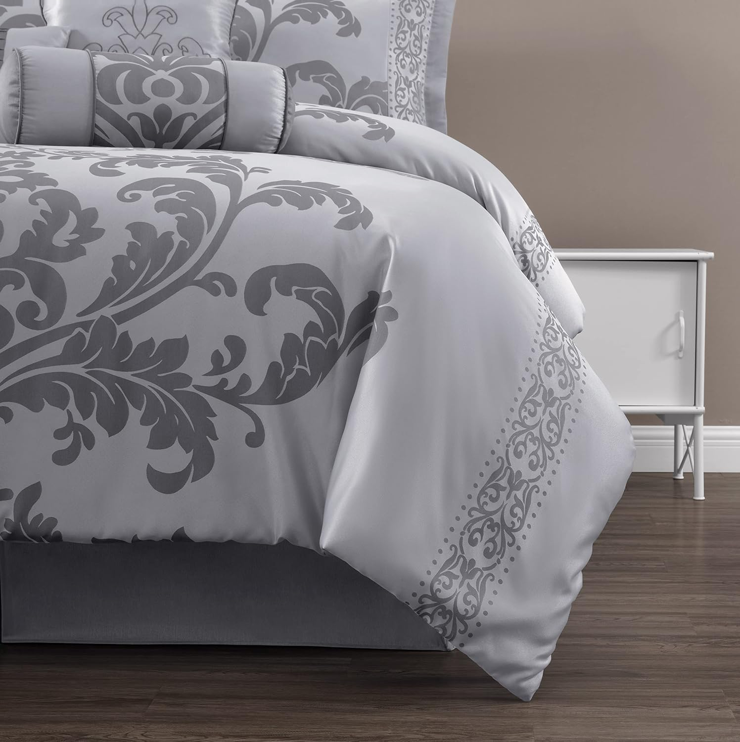 Royale Jacquard Floral 7 Piece Comforter Set