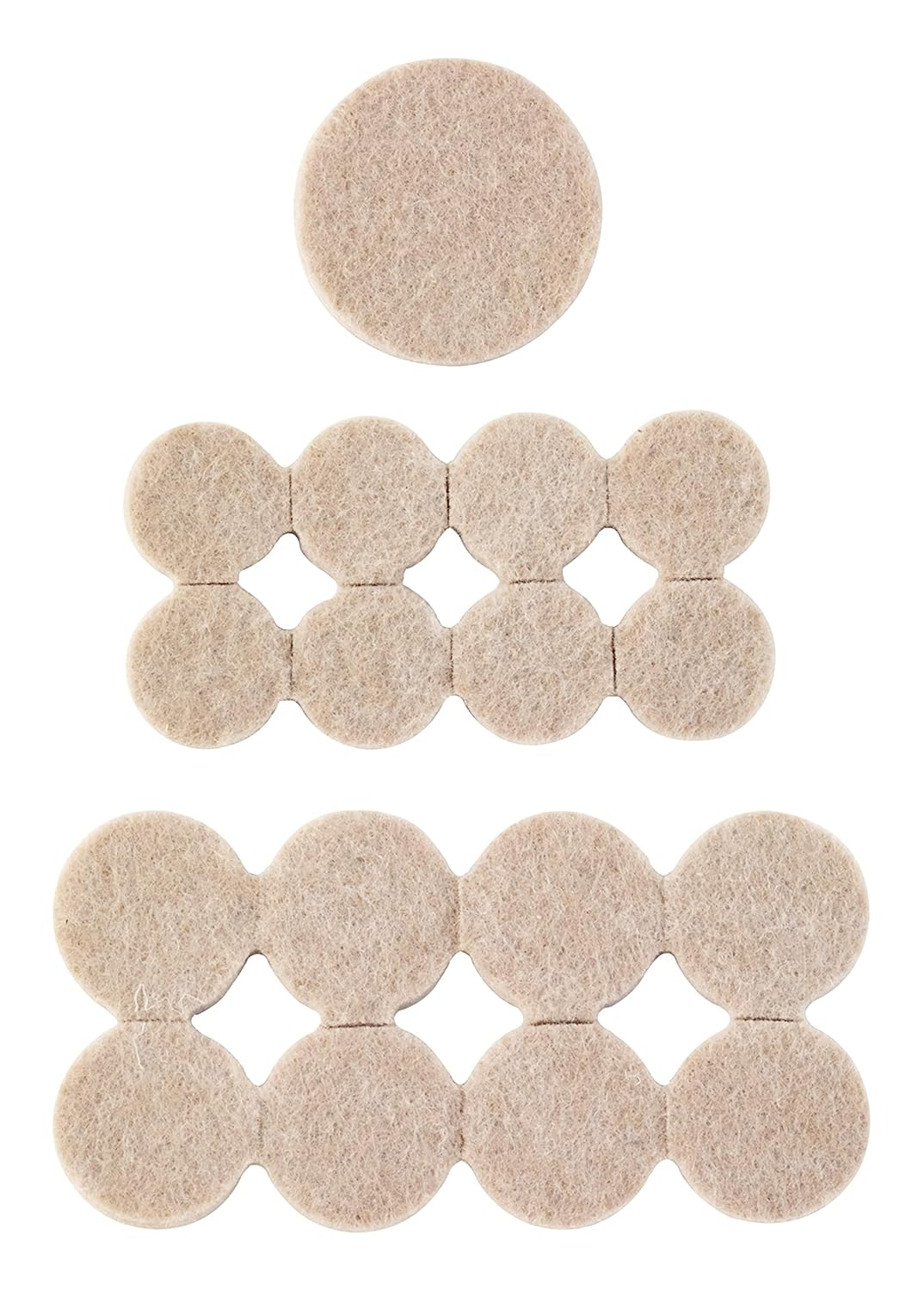 Scotch Round Felt Pads Value Pack, Beige, Furniture Bumpers, 36 Assorted Pack