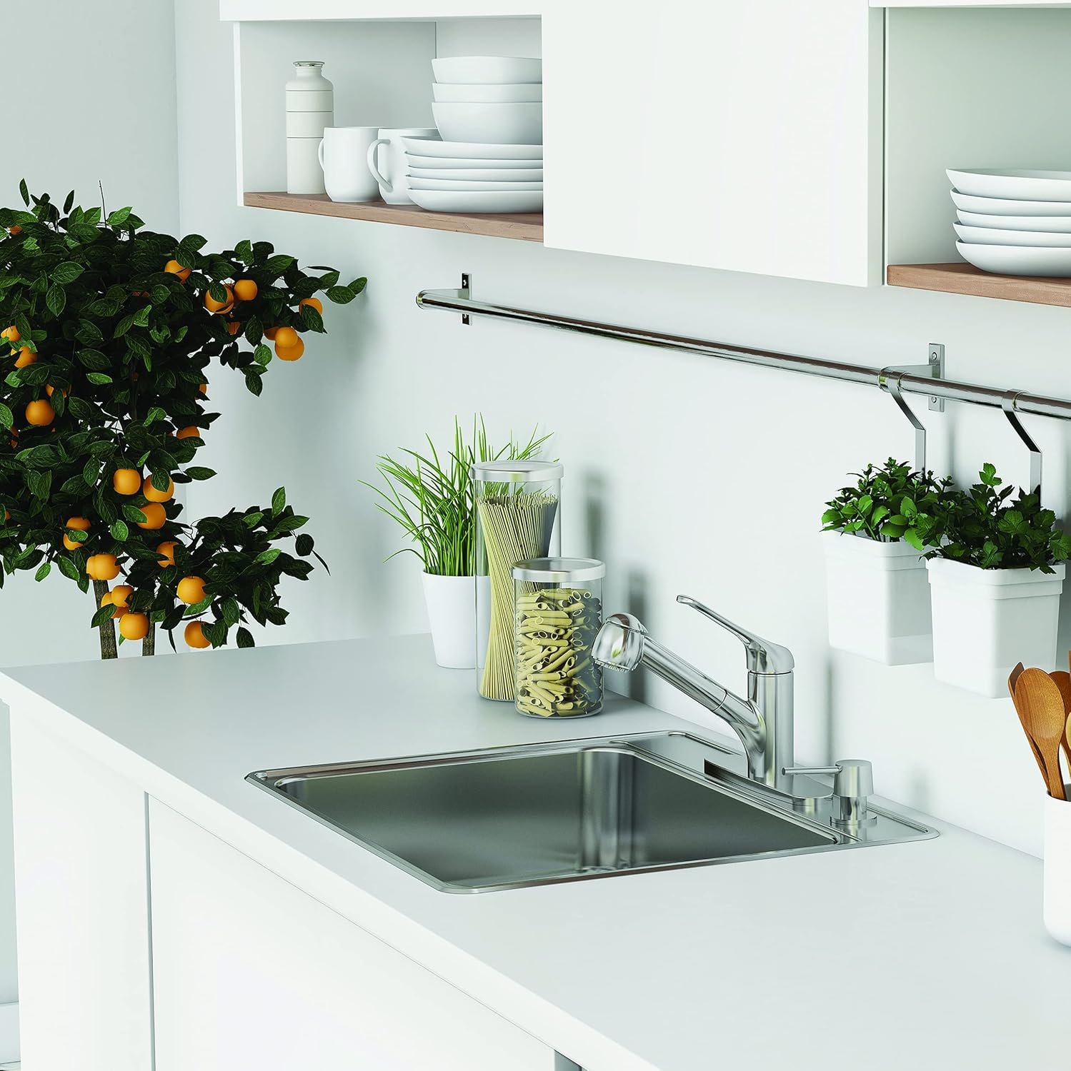 Kindred Stainless Steel Single Bowl Top Mount Kitchen Sink