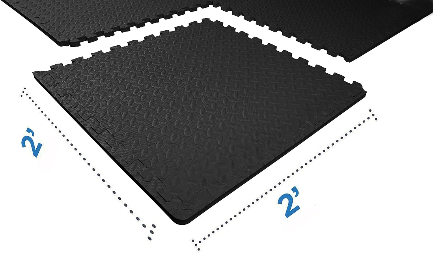 Signature Fitness Puzzle Exercise Mat with EVA Foam Interlocking Tiles