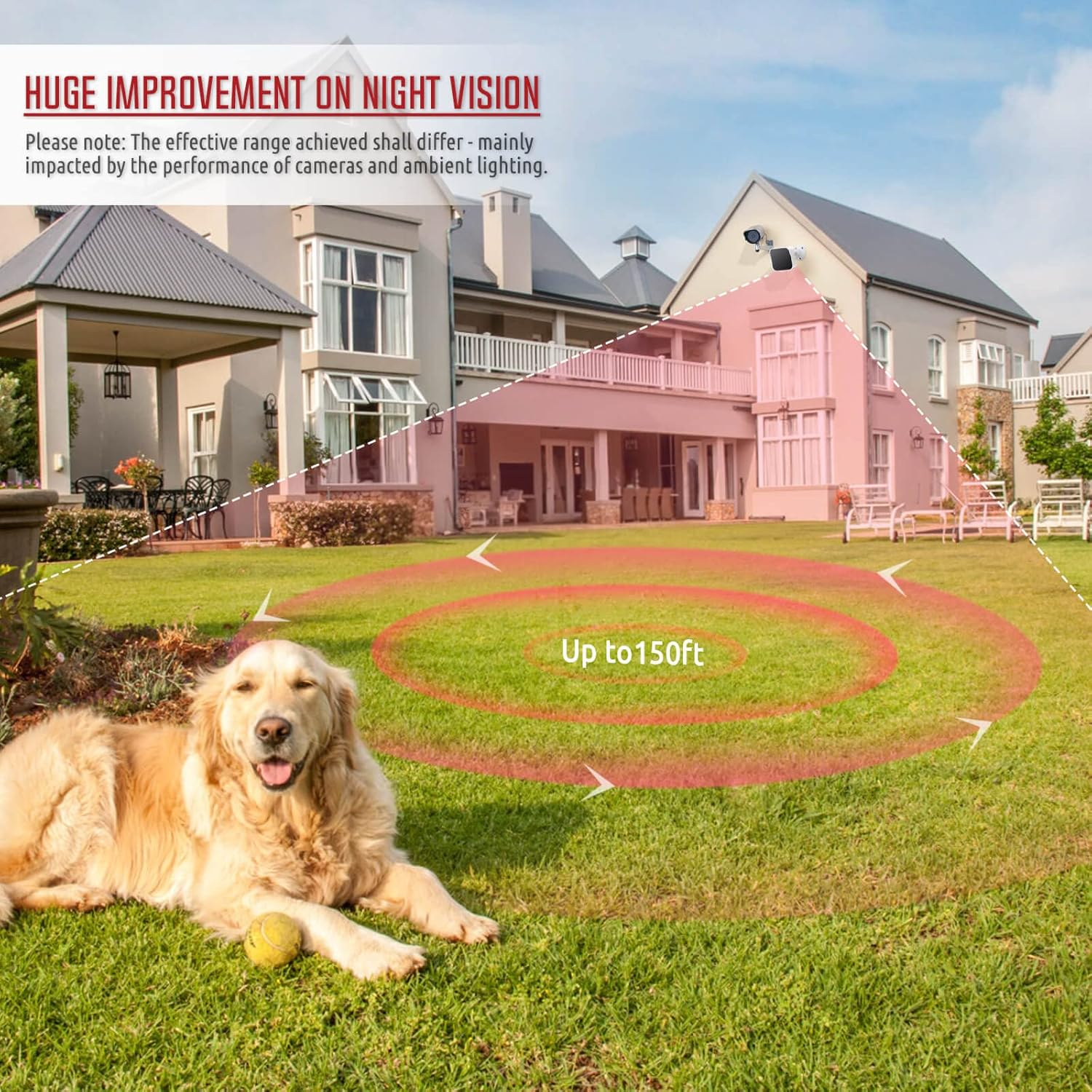 DI10 IR Illuminator | Medium Range Infrared Flood Light for Security Camera (w/Power Adapter)