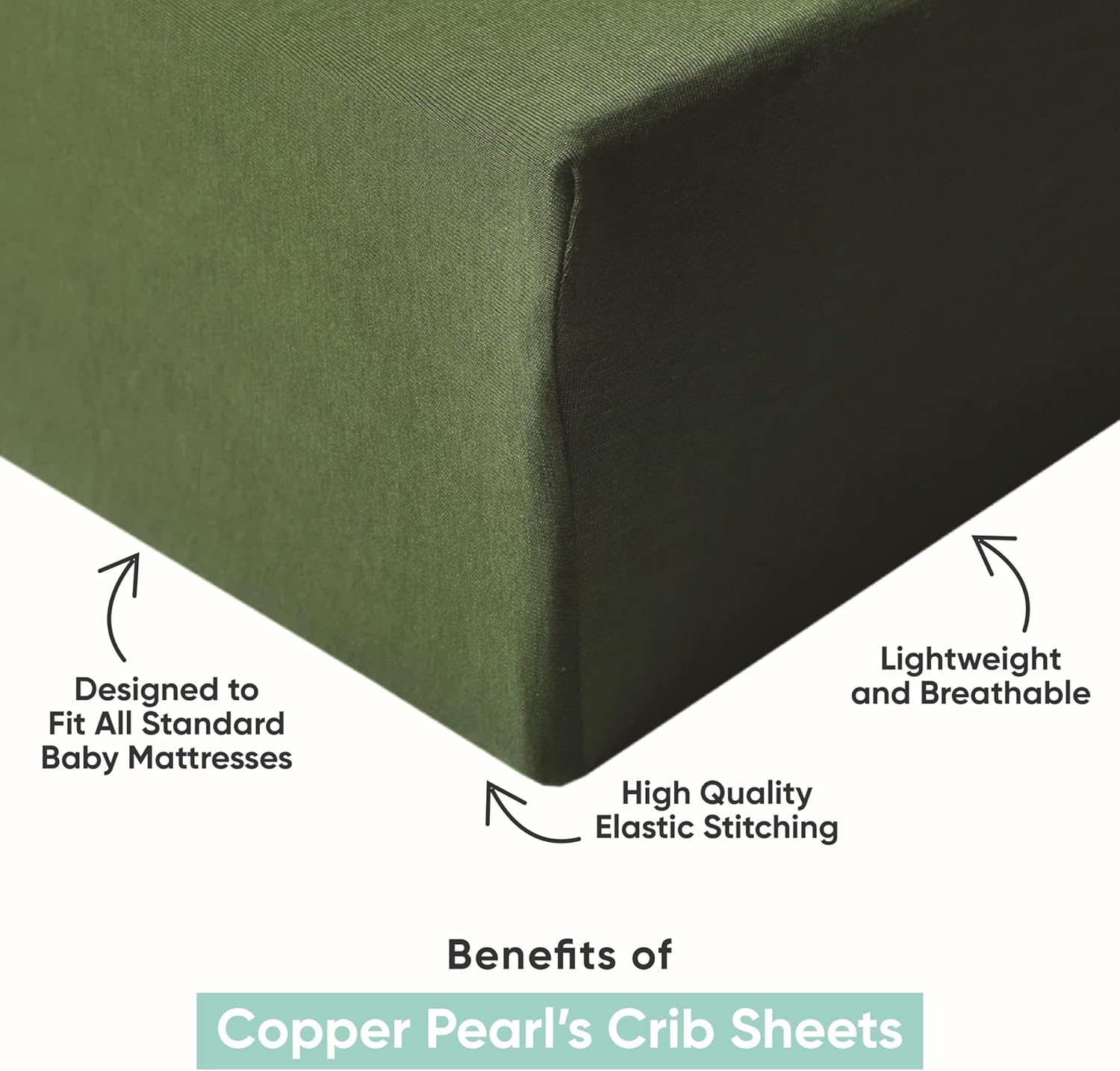 Copper Pearl Premium Knit Baby Crib Sheets for Standard Mattresses, Fitted Crib Sheets for Boys and Girls, Breathable and Soft, Fawn