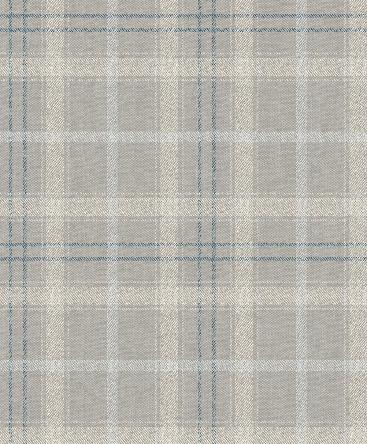 NextWall Argos Grey & Blue Tailor Plaid Peel and Stick Wallpaper - 20.9 in. W x 18 ft. L Roll