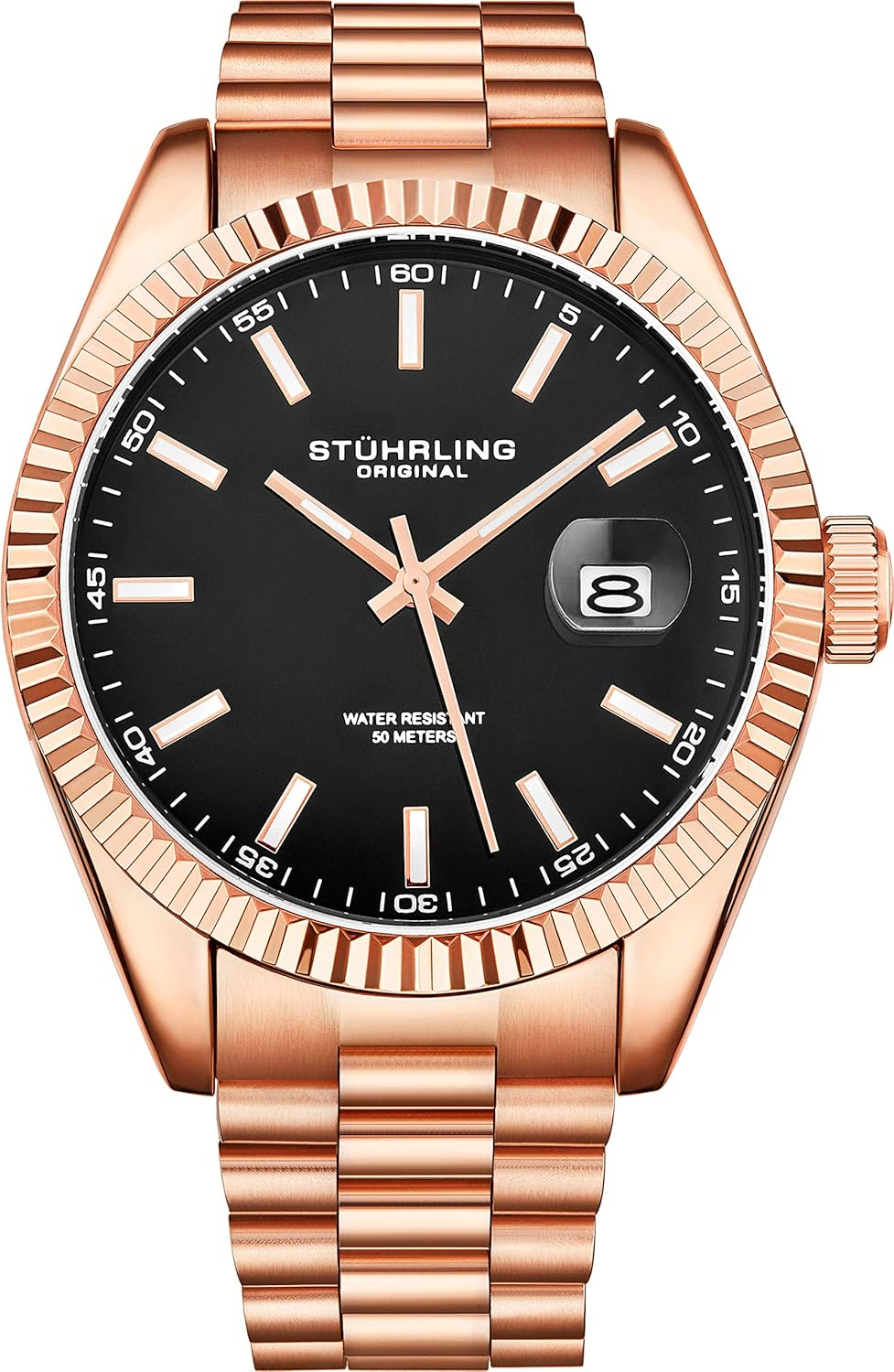 Stuhrling Original Men's Symphony Regent Coronet Stainless Steel Bracelet Watch