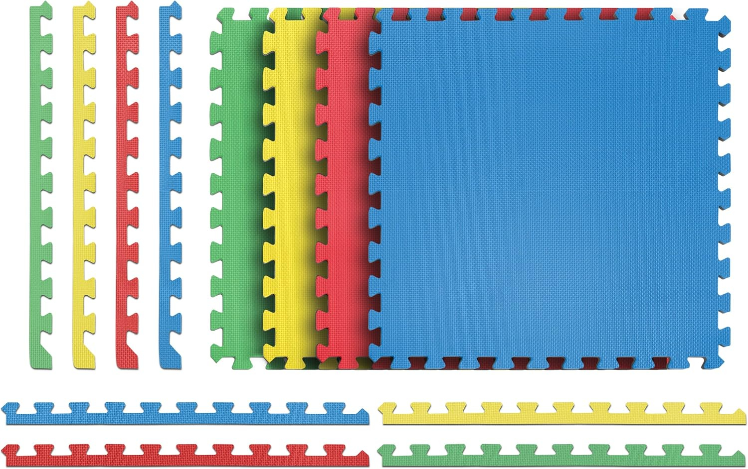 Norsk 24-in W x 24-in L x 0.47-in T Interlocking Foam Gym Floor Tile ( 16-sq ft ) 4 -Pack