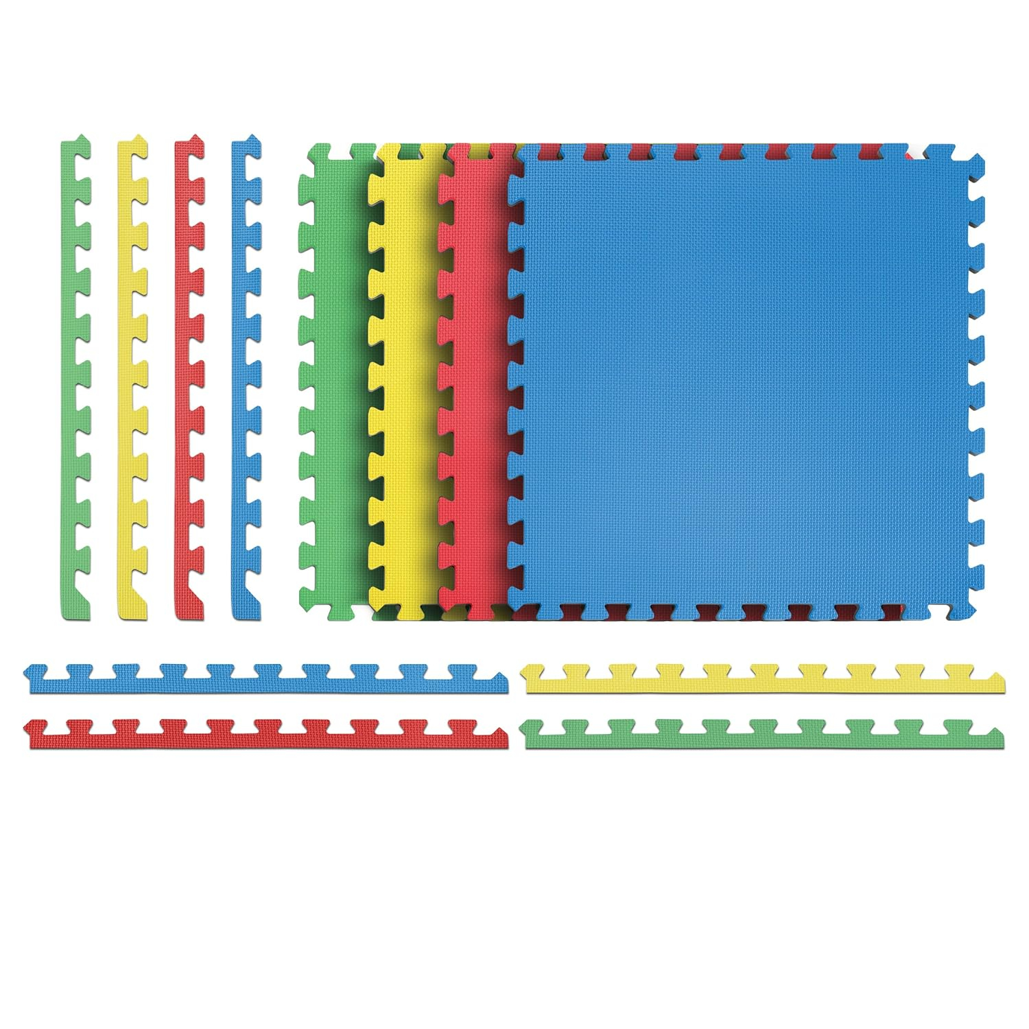 Norsk 24-in W x 24-in L x 0.47-in T Interlocking Foam Gym Floor Tile ( 16-sq ft ) 4 -Pack